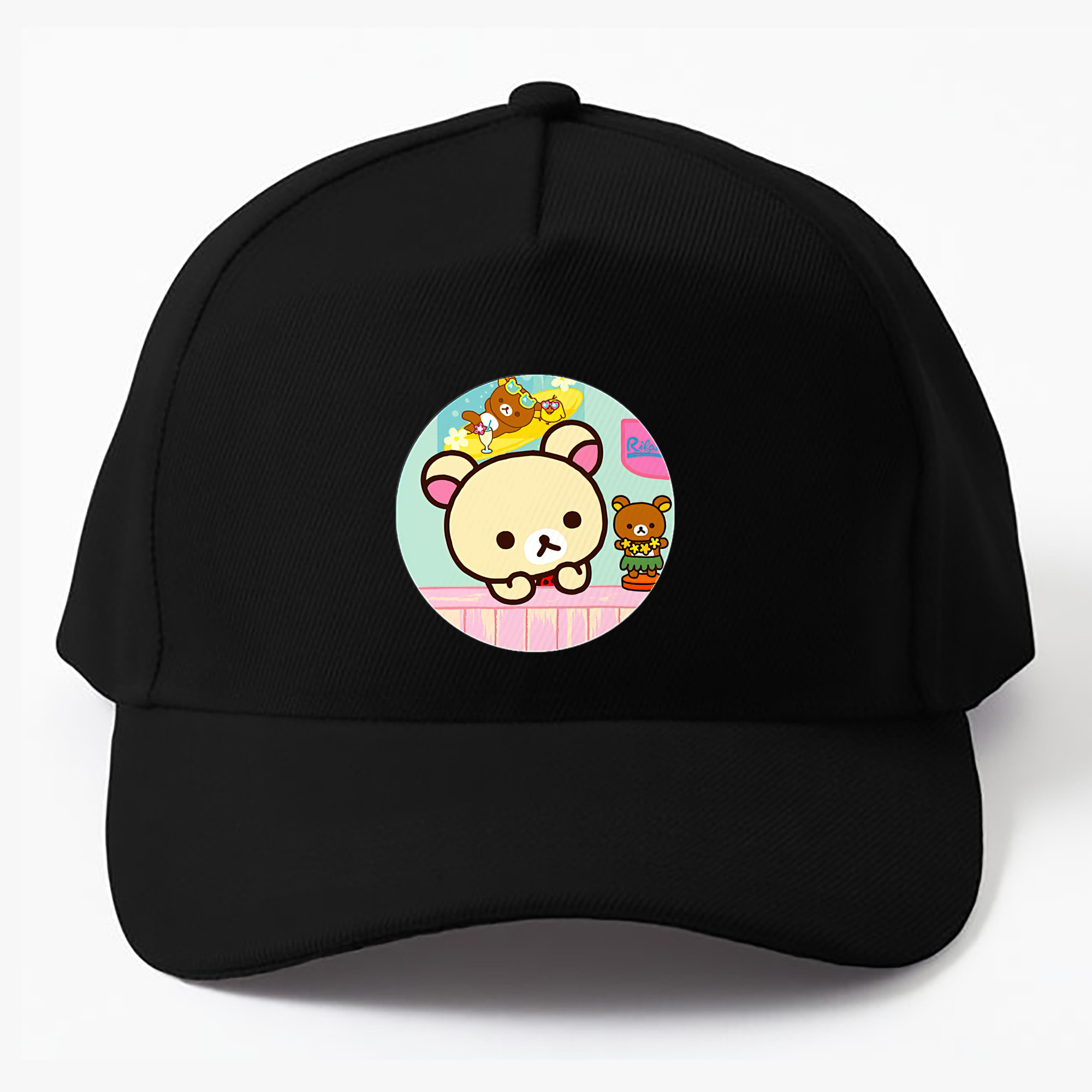 （画像用） リラックマ リラックマ キイロイトリ Rilakkuma Korilakkuma Kiiroitori ベースボールキャップ 綿100％ 男女兼用 帽子 スポーツ