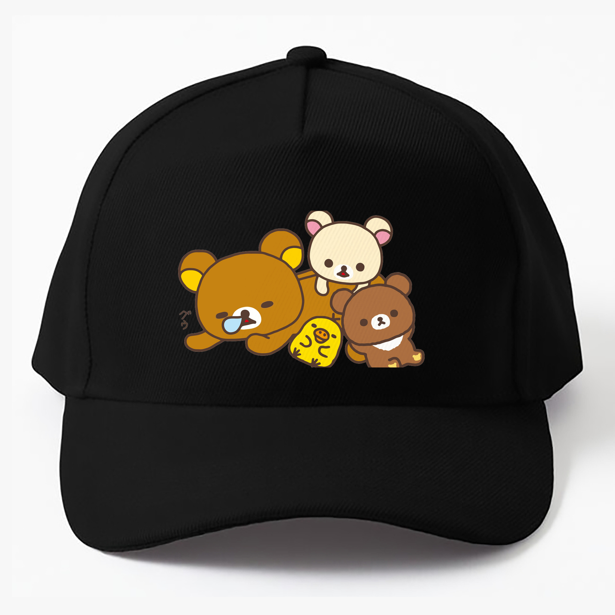 （画像用） リラックマ リラックマ キイロイトリ Rilakkuma Korilakkuma Kiiroitori ベースボールキャップ 綿100％ 男女兼用 帽子 スポーツ