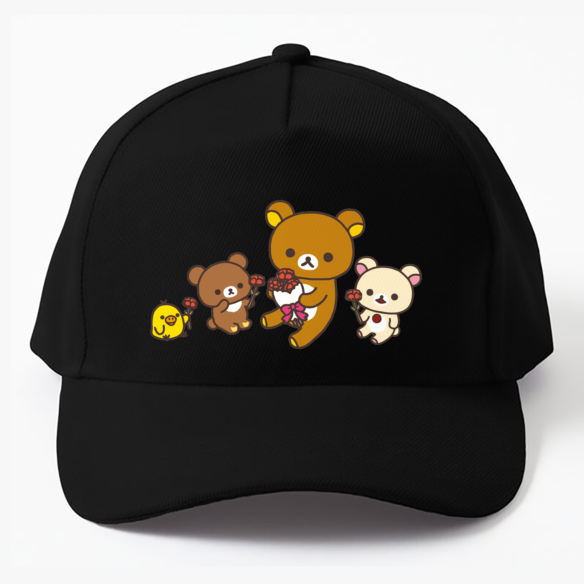 （画像用） リラックマ リラックマ キイロイトリ Rilakkuma Korilakkuma Kiiroitori ベースボールキャップ 綿100％ 男女兼用 帽子 スポーツ