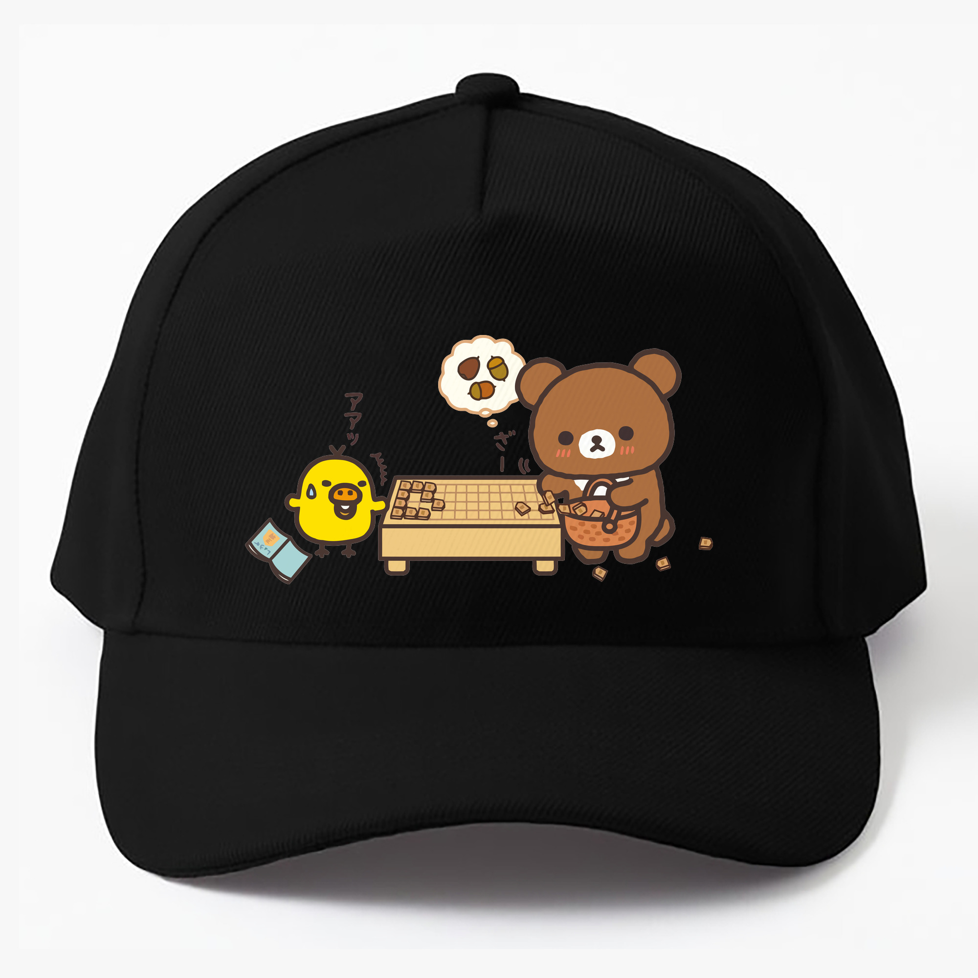 （画像用） リラックマ リラックマ キイロイトリ Rilakkuma Korilakkuma Kiiroitori ベースボールキャップ 綿100％ 男女兼用 帽子 スポーツ