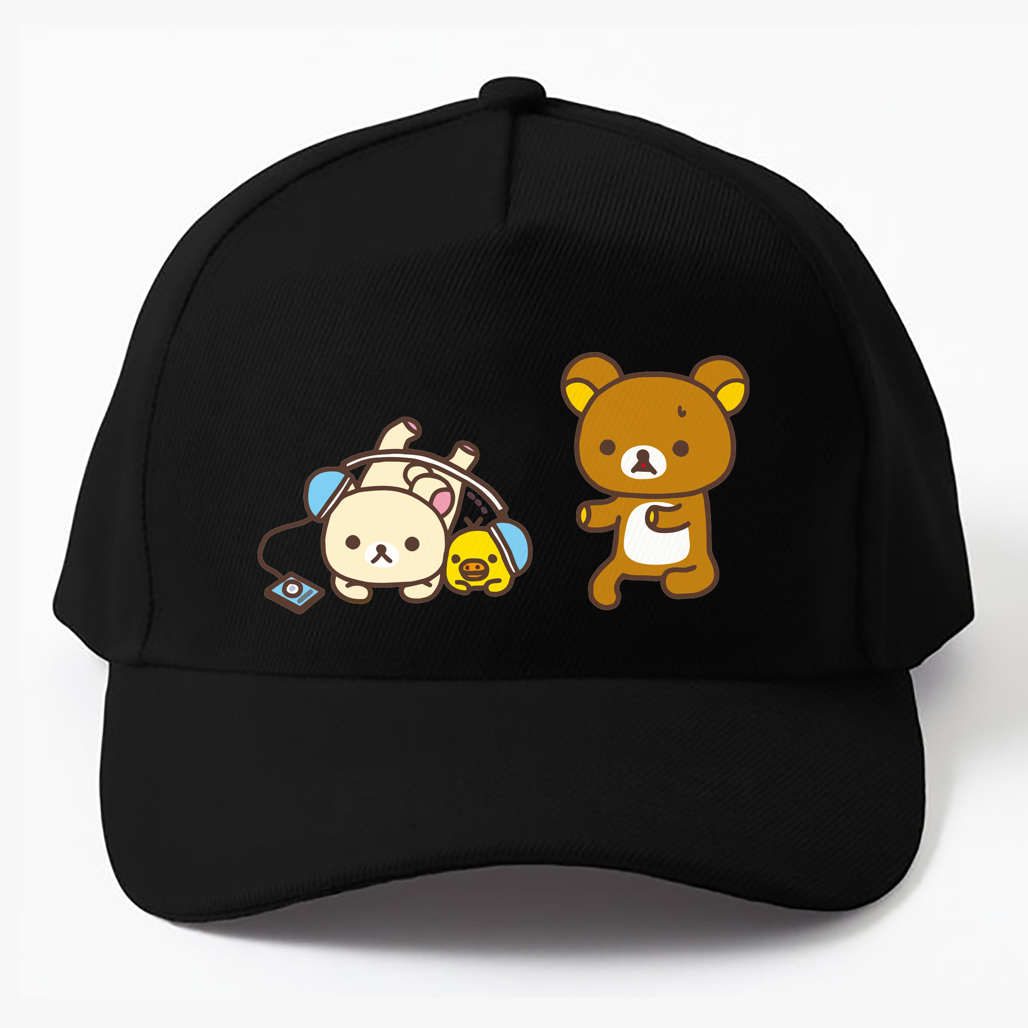 （画像用） リラックマ リラックマ キイロイトリ Rilakkuma Korilakkuma Kiiroitori ベースボールキャップ 綿100％ 男女兼用 帽子 スポーツ