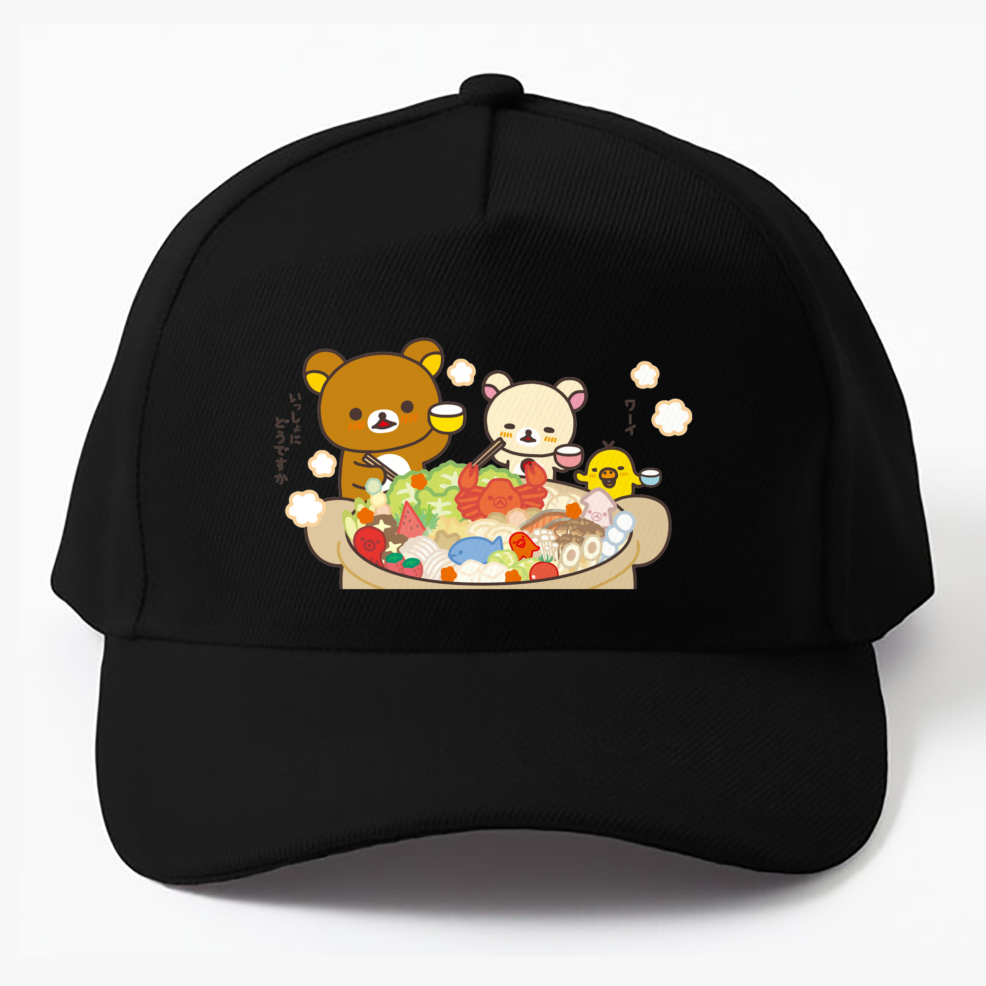 （画像用） リラックマ リラックマ キイロイトリ Rilakkuma Korilakkuma Kiiroitori ベースボールキャップ 綿100％ 男女兼用 帽子 スポーツ