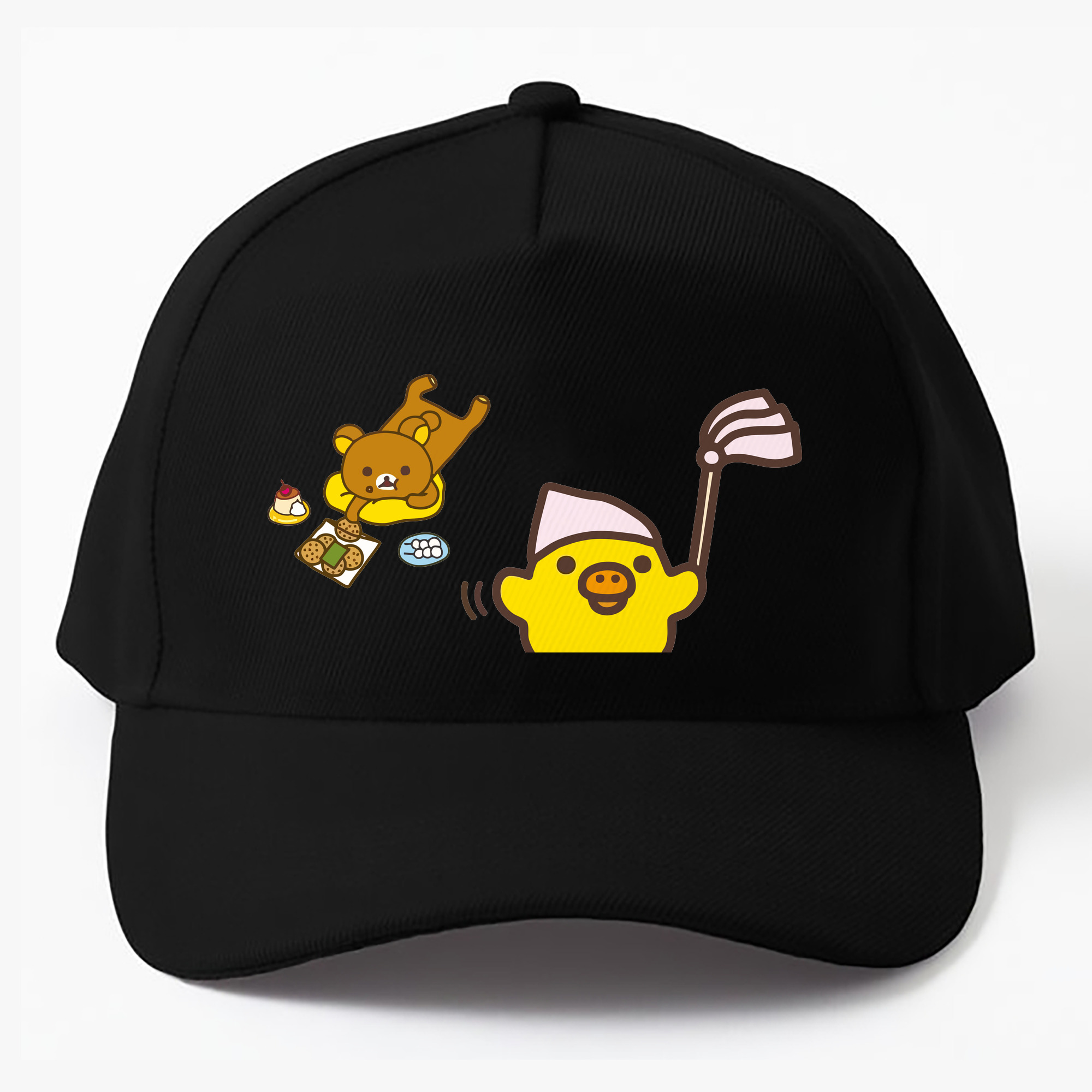（画像用） リラックマ リラックマ キイロイトリ Rilakkuma Korilakkuma Kiiroitori ベースボールキャップ 綿100％ 男女兼用 帽子 スポーツ