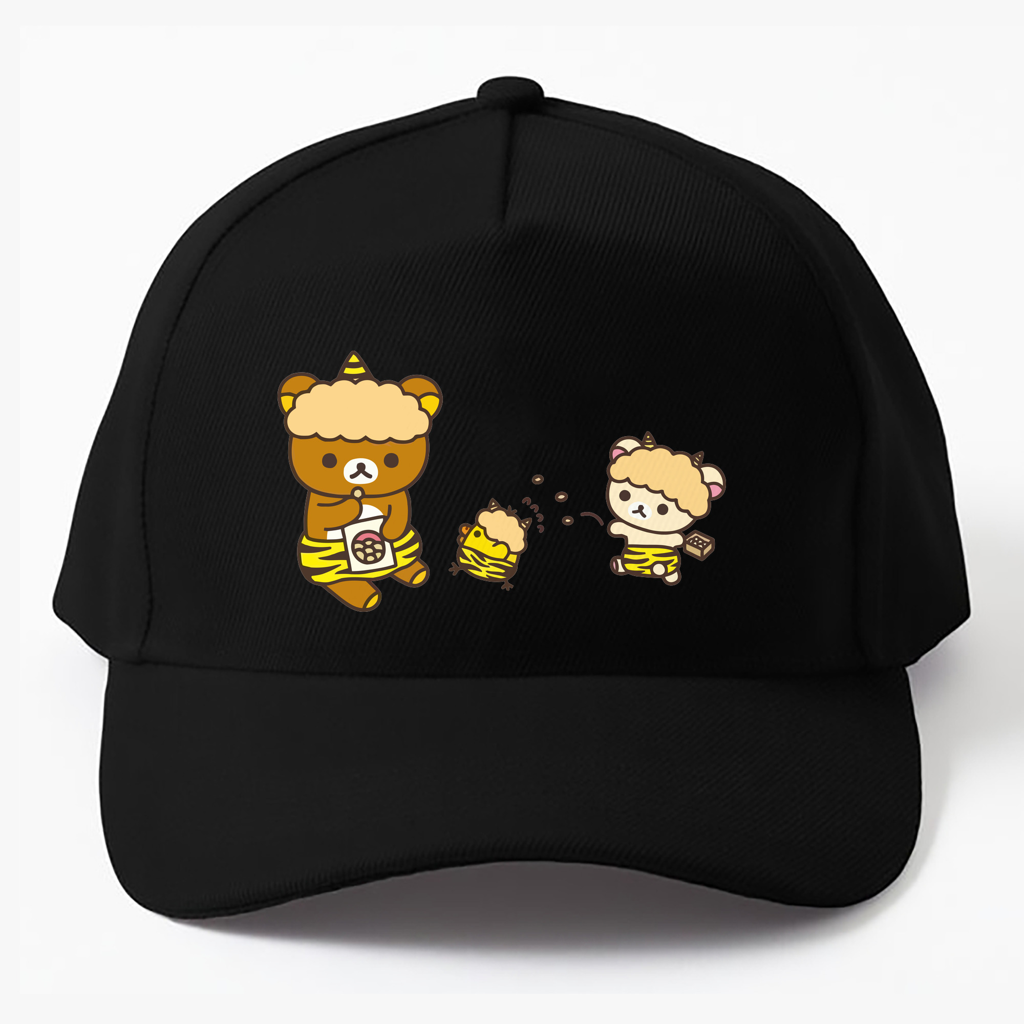 （画像用） リラックマ リラックマ キイロイトリ Rilakkuma Korilakkuma Kiiroitori ベースボールキャップ 綿100％ 男女兼用 帽子 スポーツ