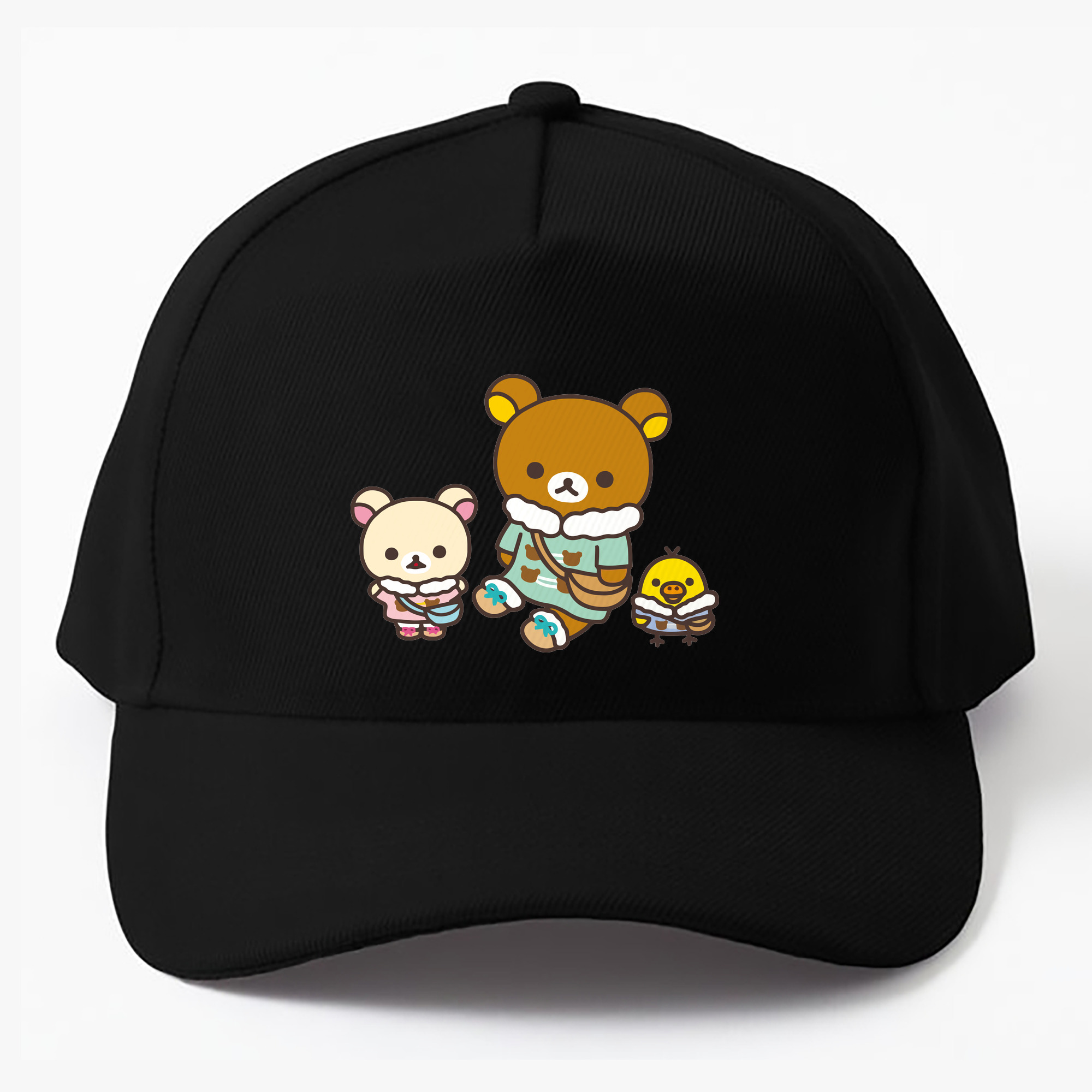（画像用） リラックマ リラックマ キイロイトリ Rilakkuma Korilakkuma Kiiroitori ベースボールキャップ 綿100％ 男女兼用 帽子 スポーツ
