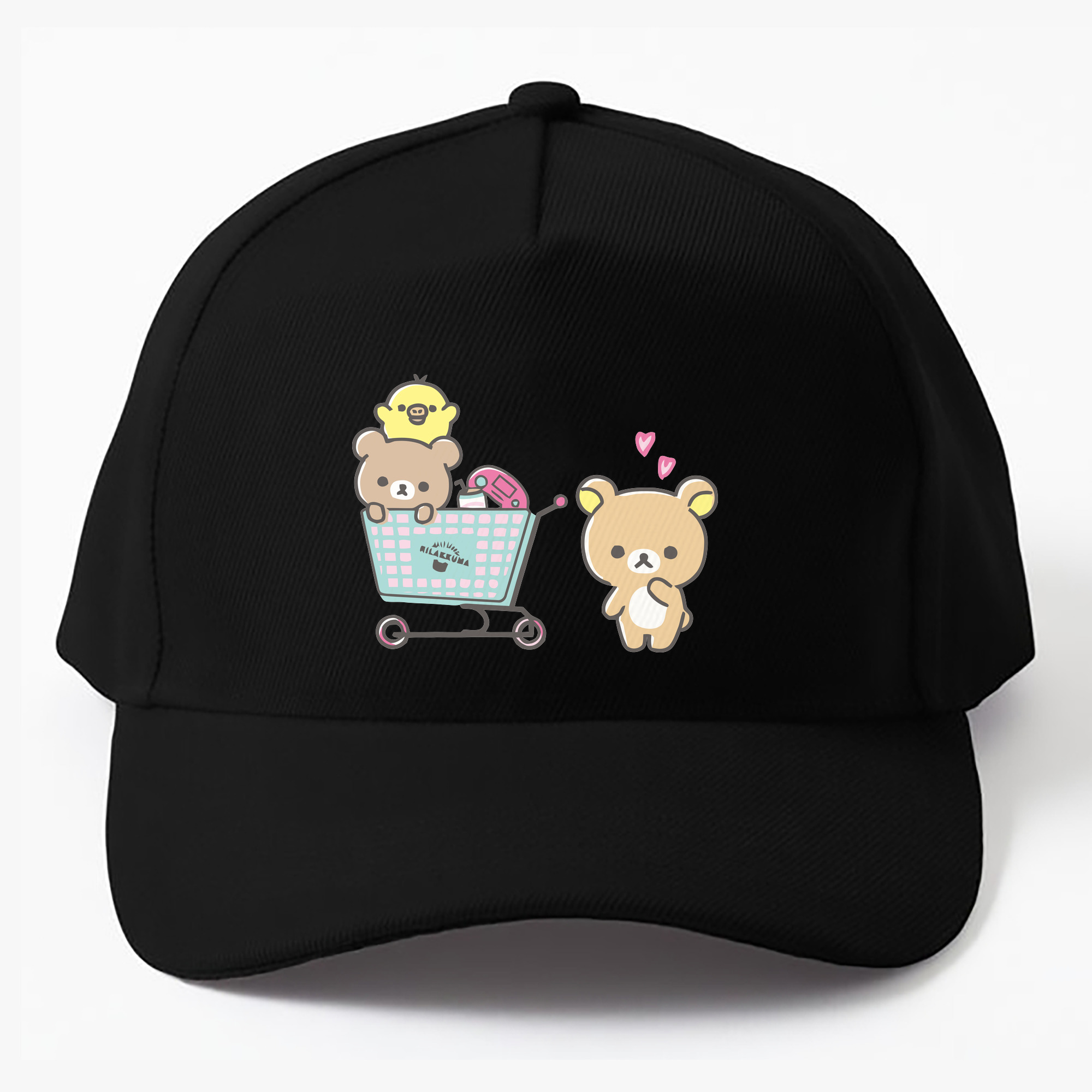 （画像用） リラックマ リラックマ キイロイトリ Rilakkuma Korilakkuma Kiiroitori ベースボールキャップ 綿100％ 男女兼用 帽子 スポーツ