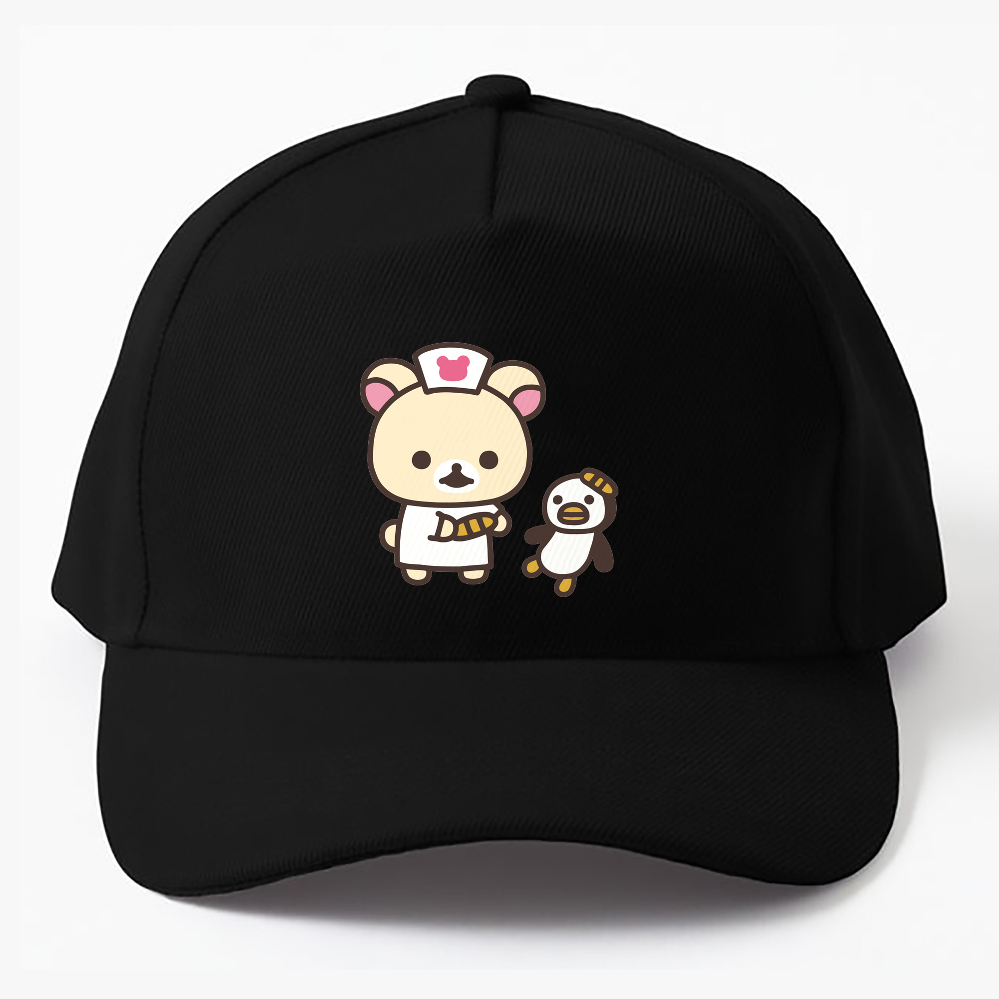 （画像用） リラックマ リラックマ キイロイトリ Rilakkuma Korilakkuma Kiiroitori ベースボールキャップ 綿100％ 男女兼用 帽子 スポーツ