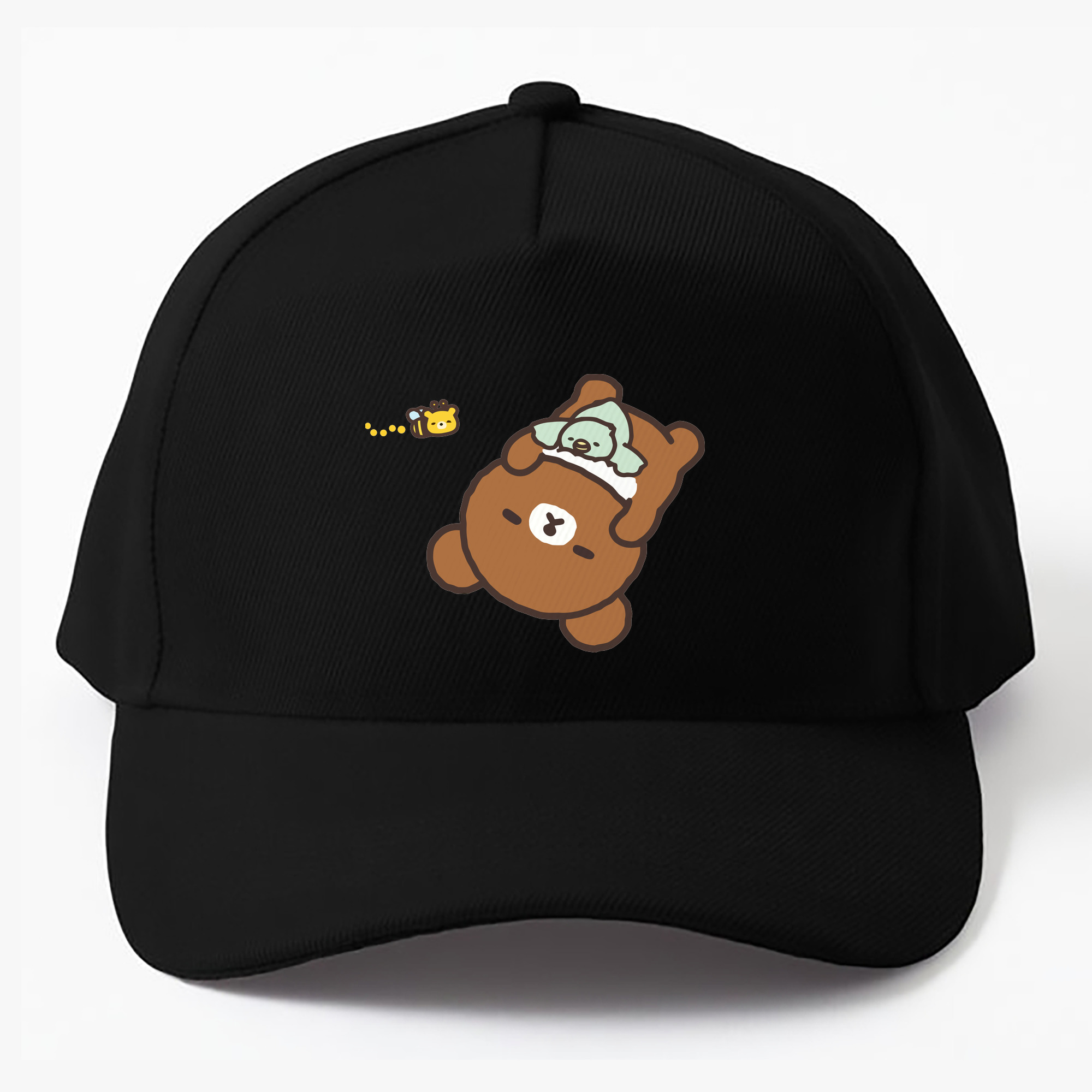 （画像用） リラックマ リラックマ キイロイトリ Rilakkuma Korilakkuma Kiiroitori ベースボールキャップ 綿100％ 男女兼用 帽子 スポーツ