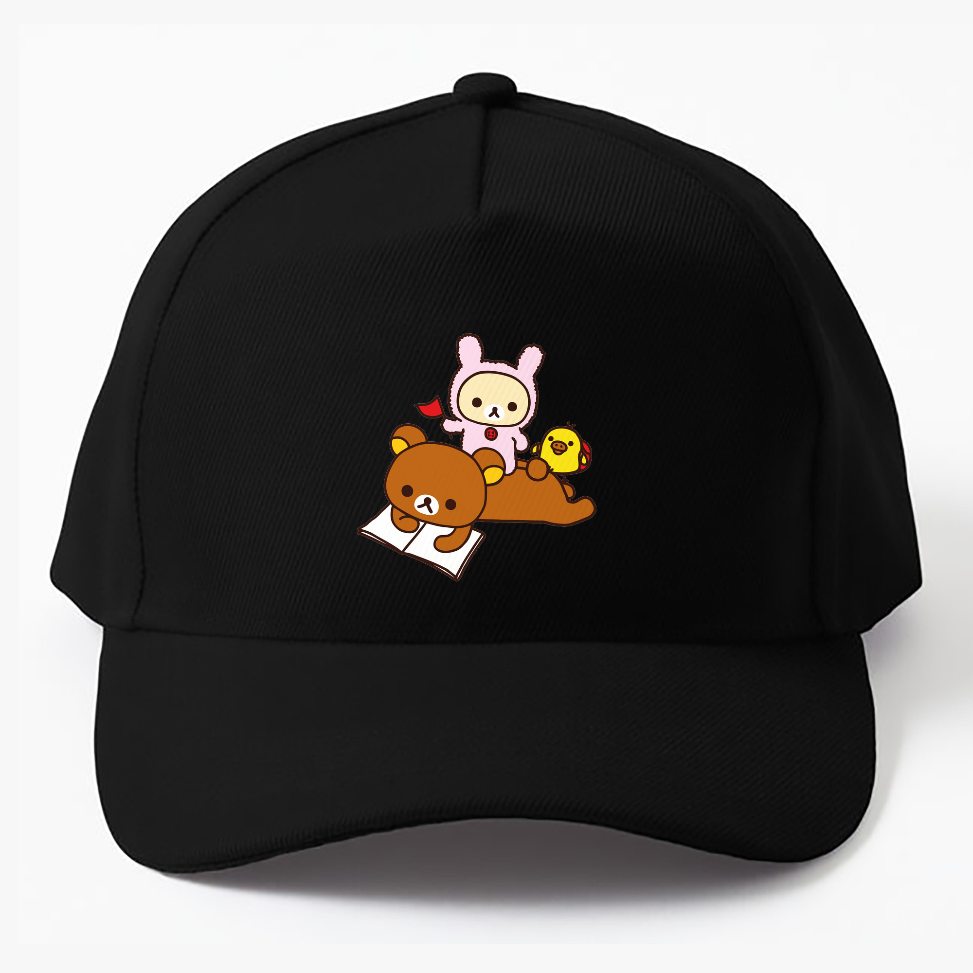 （画像用） リラックマ リラックマ キイロイトリ Rilakkuma Korilakkuma Kiiroitori ベースボールキャップ 綿100％ 男女兼用 帽子 スポーツ