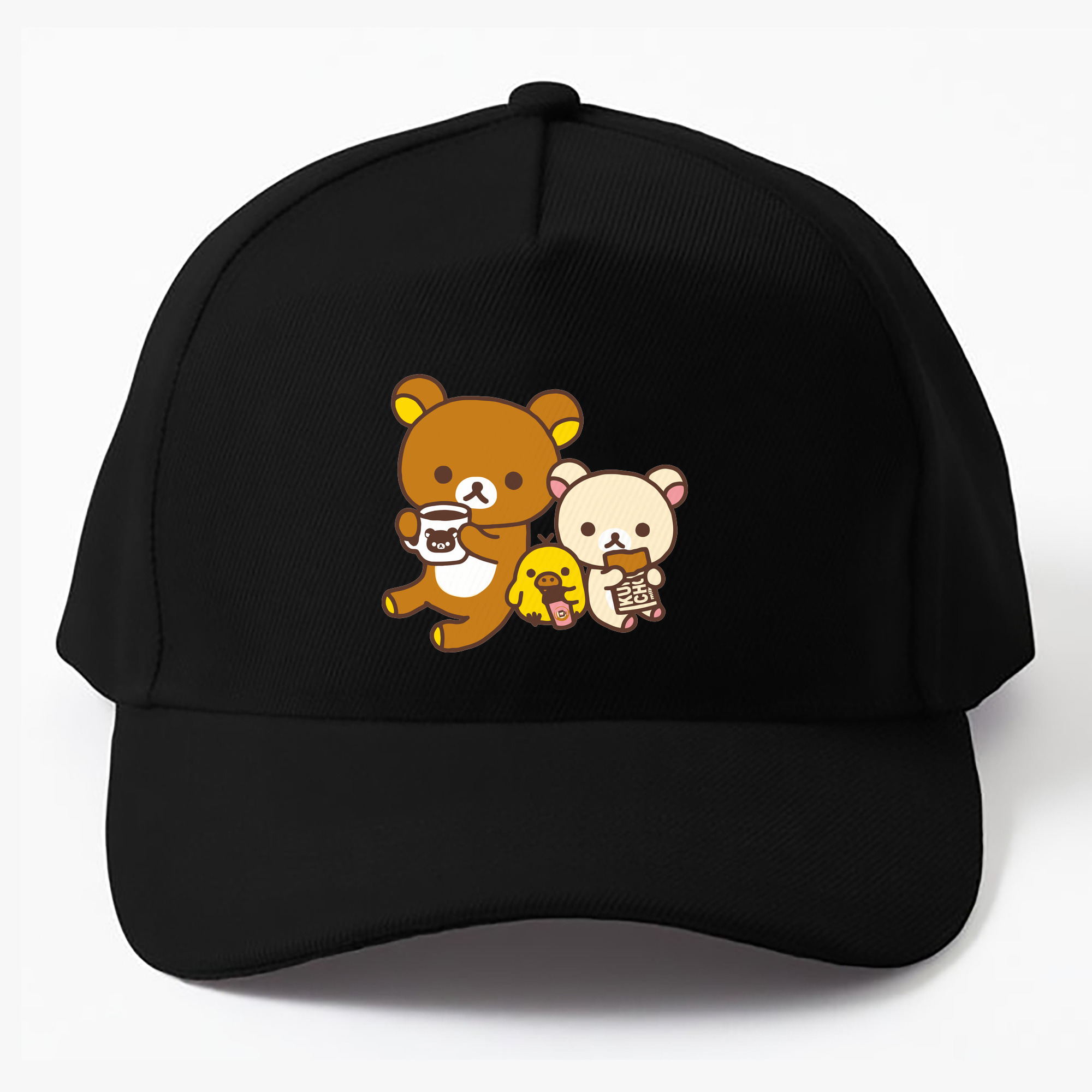 （画像用） リラックマ リラックマ キイロイトリ Rilakkuma Korilakkuma Kiiroitori ベースボールキャップ 綿100％ 男女兼用 帽子 スポーツ