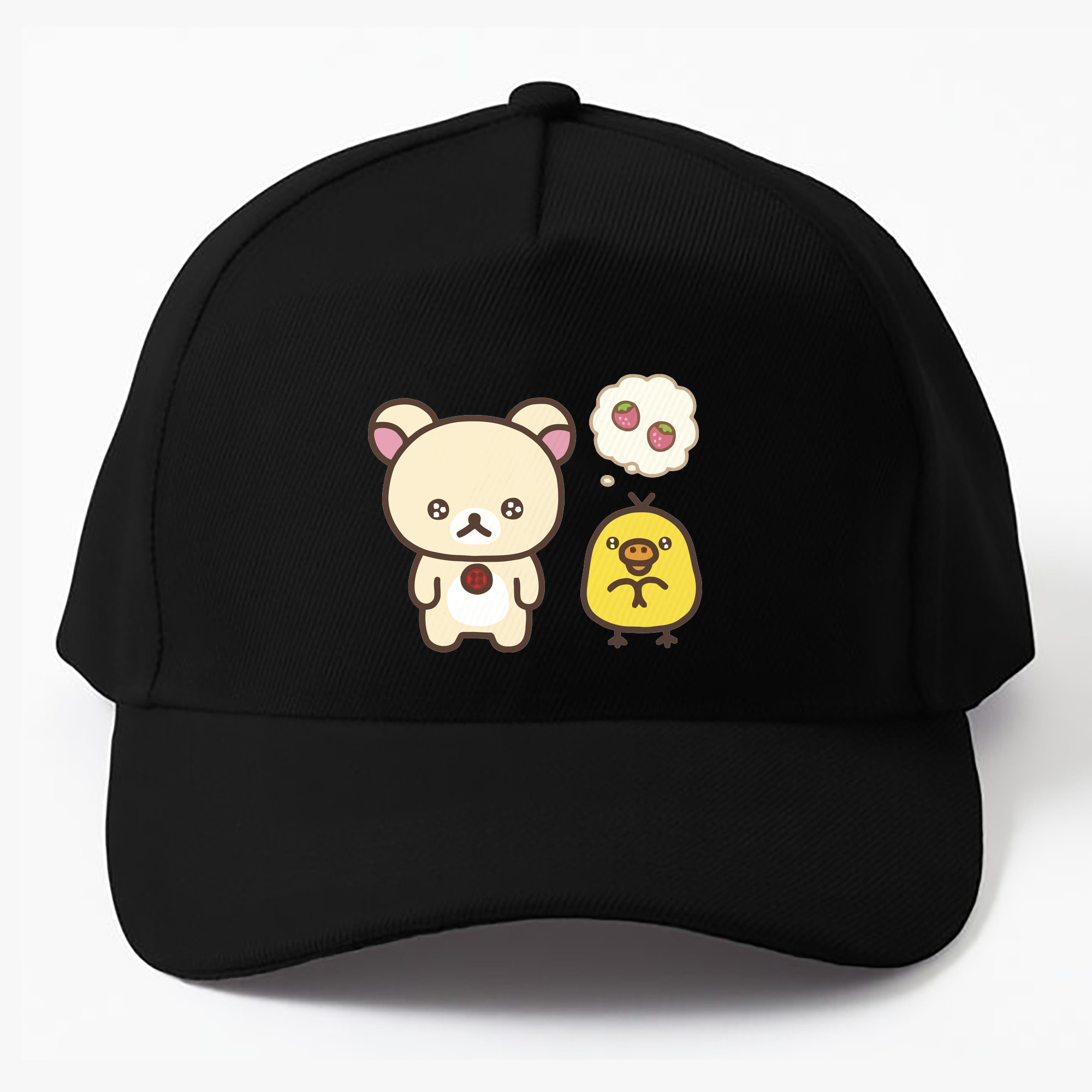 （画像用） リラックマ リラックマ キイロイトリ Rilakkuma Korilakkuma Kiiroitori ベースボールキャップ 綿100％ 男女兼用 帽子 スポーツ
