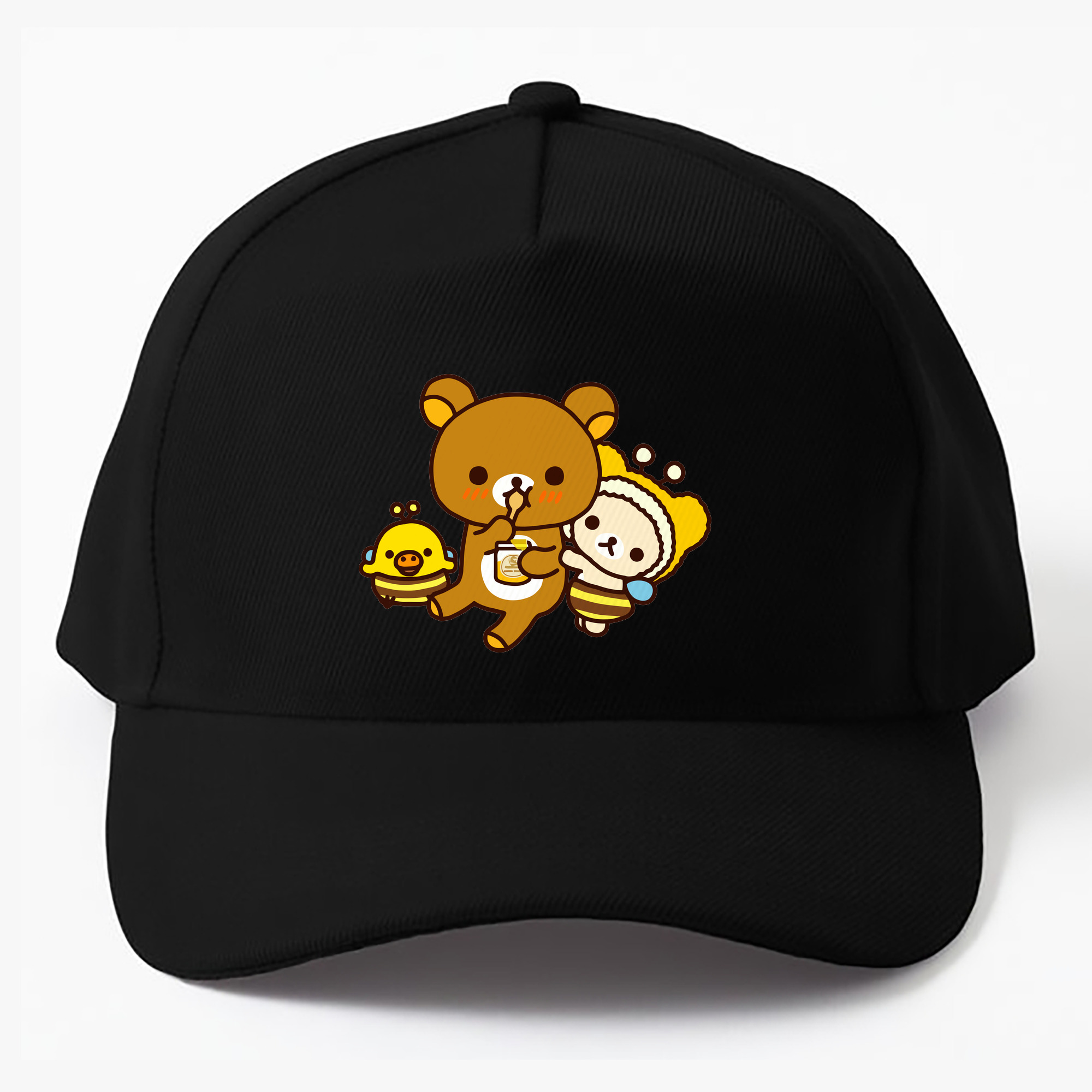 （画像用） リラックマ リラックマ キイロイトリ Rilakkuma Korilakkuma Kiiroitori ベースボールキャップ 綿100％ 男女兼用 帽子 スポーツ