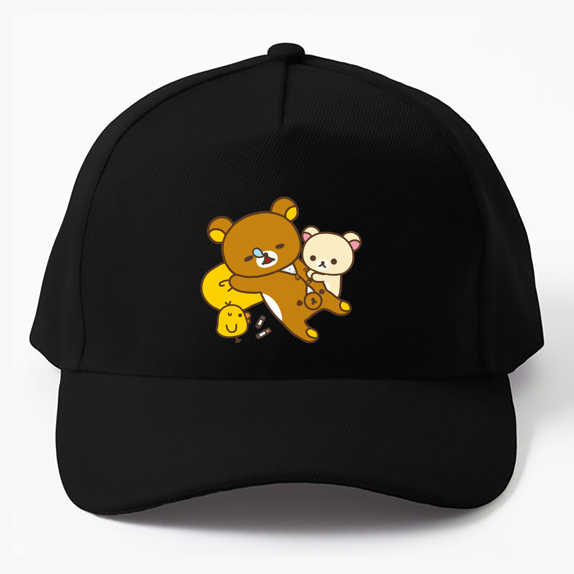 （画像用） リラックマ リラックマ キイロイトリ Rilakkuma Korilakkuma Kiiroitori ベースボールキャップ 綿100％ 男女兼用 帽子 スポーツ
