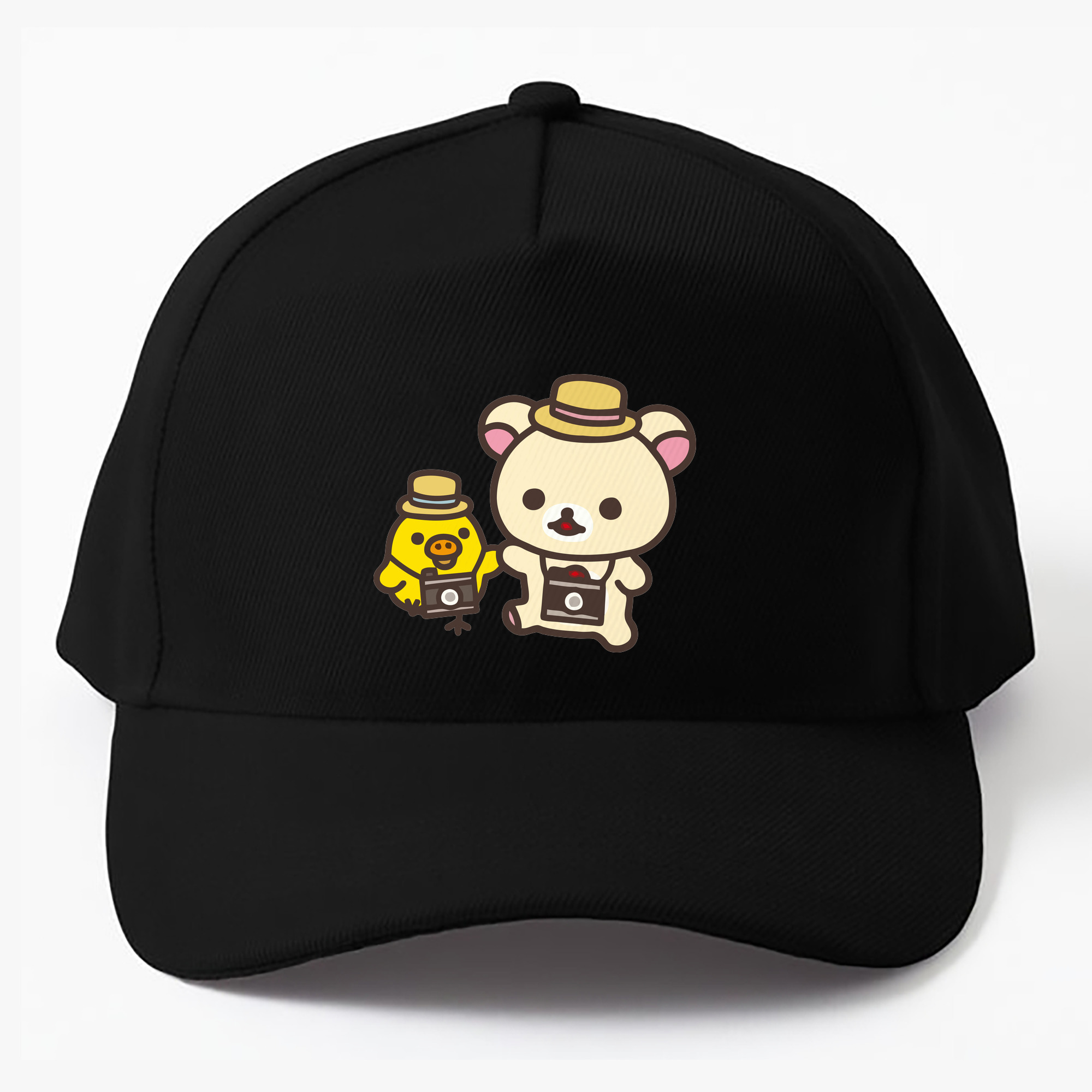 （画像用） リラックマ リラックマ キイロイトリ Rilakkuma Korilakkuma Kiiroitori ベースボールキャップ 綿100％ 男女兼用 帽子 スポーツ