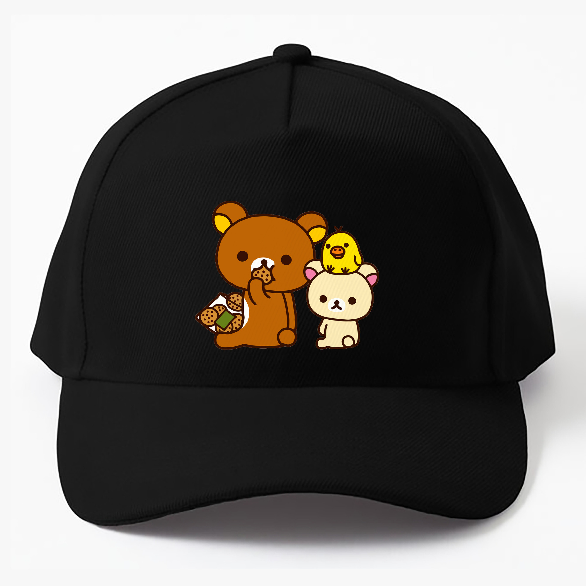 （画像用） リラックマ リラックマ キイロイトリ Rilakkuma Korilakkuma Kiiroitori ベースボールキャップ 綿100％ 男女兼用 帽子 スポーツ