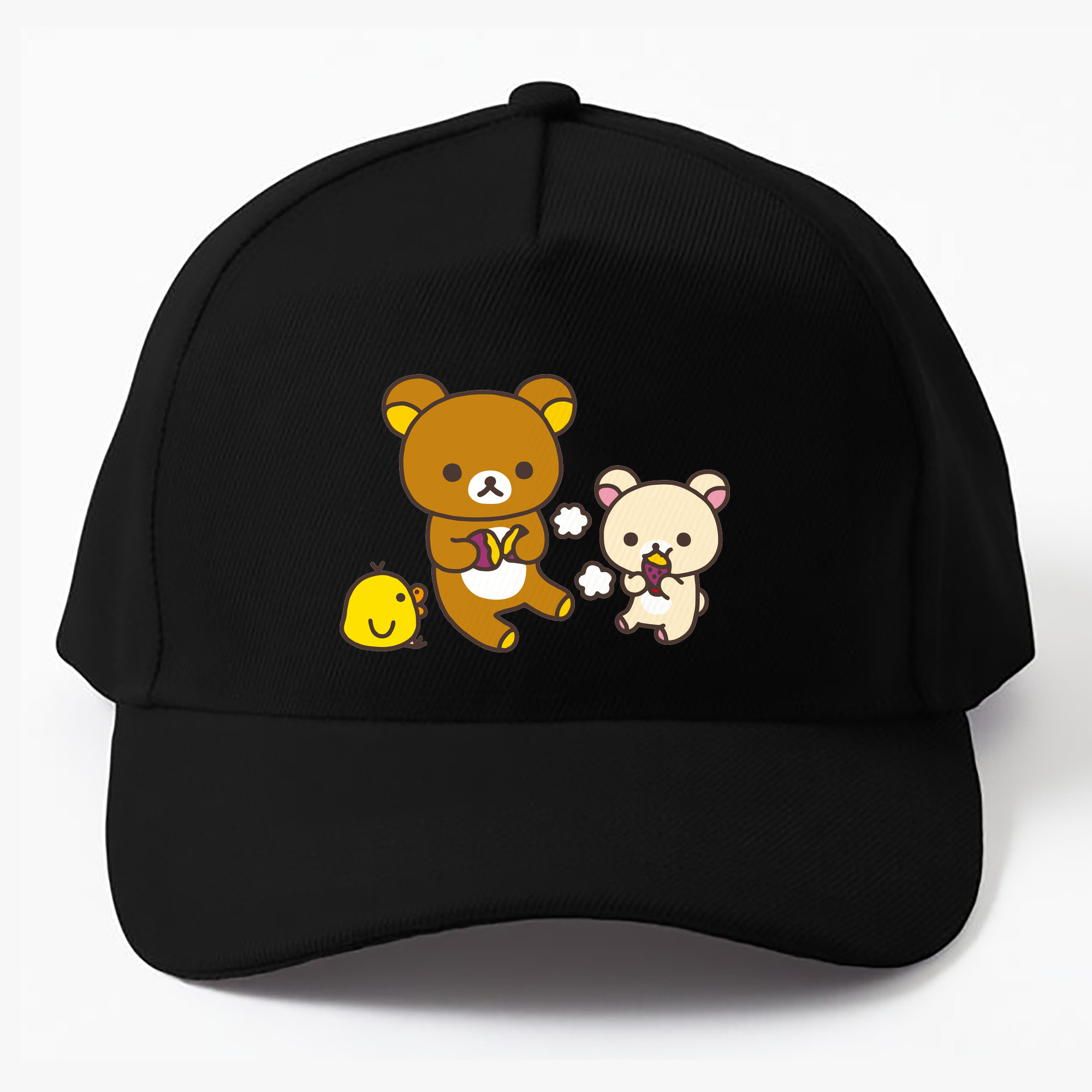 （画像用） リラックマ リラックマ キイロイトリ Rilakkuma Korilakkuma Kiiroitori ベースボールキャップ 綿100％ 男女兼用 帽子 スポーツ