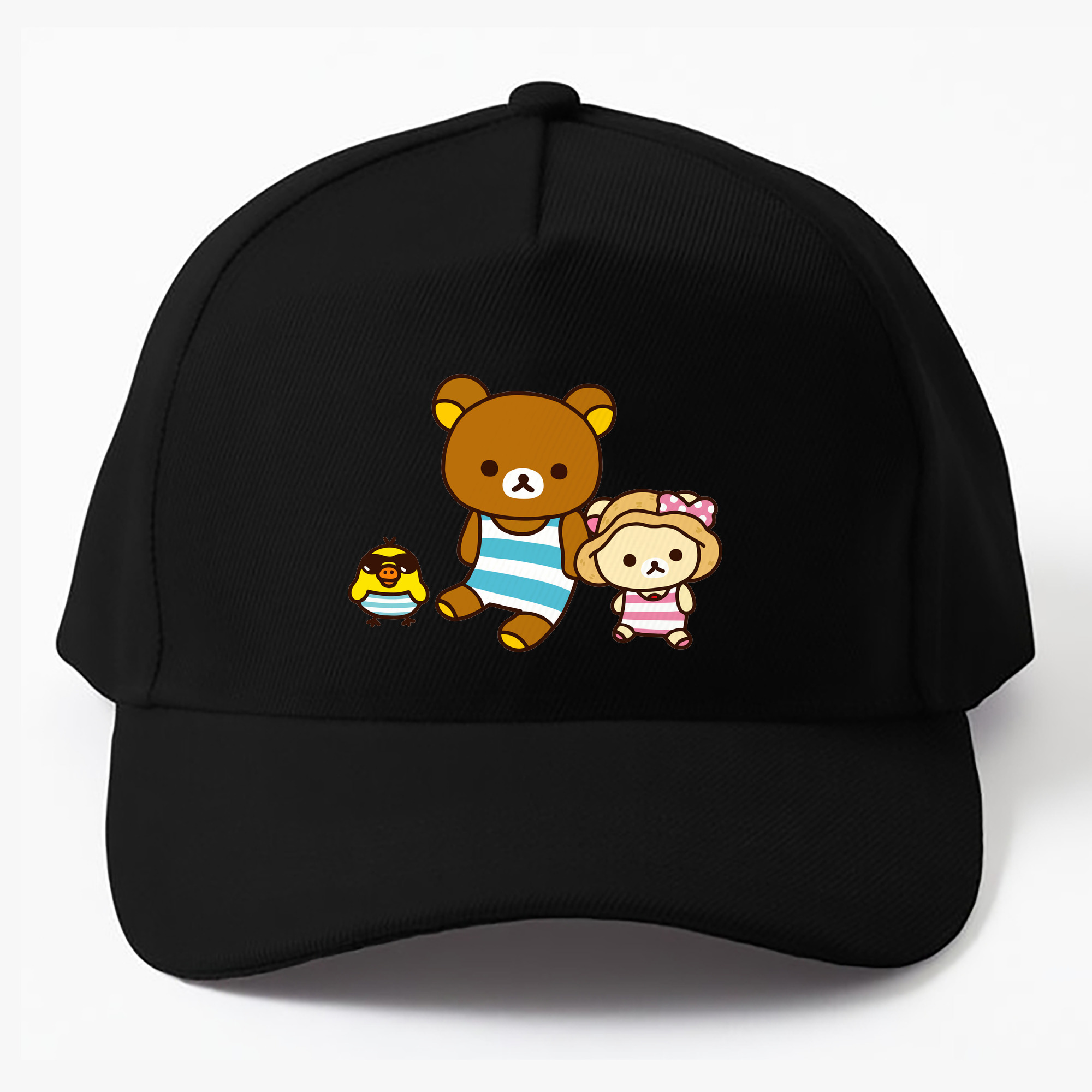 （画像用） リラックマ リラックマ キイロイトリ Rilakkuma Korilakkuma Kiiroitori ベースボールキャップ 綿100％ 男女兼用 帽子 スポーツ
