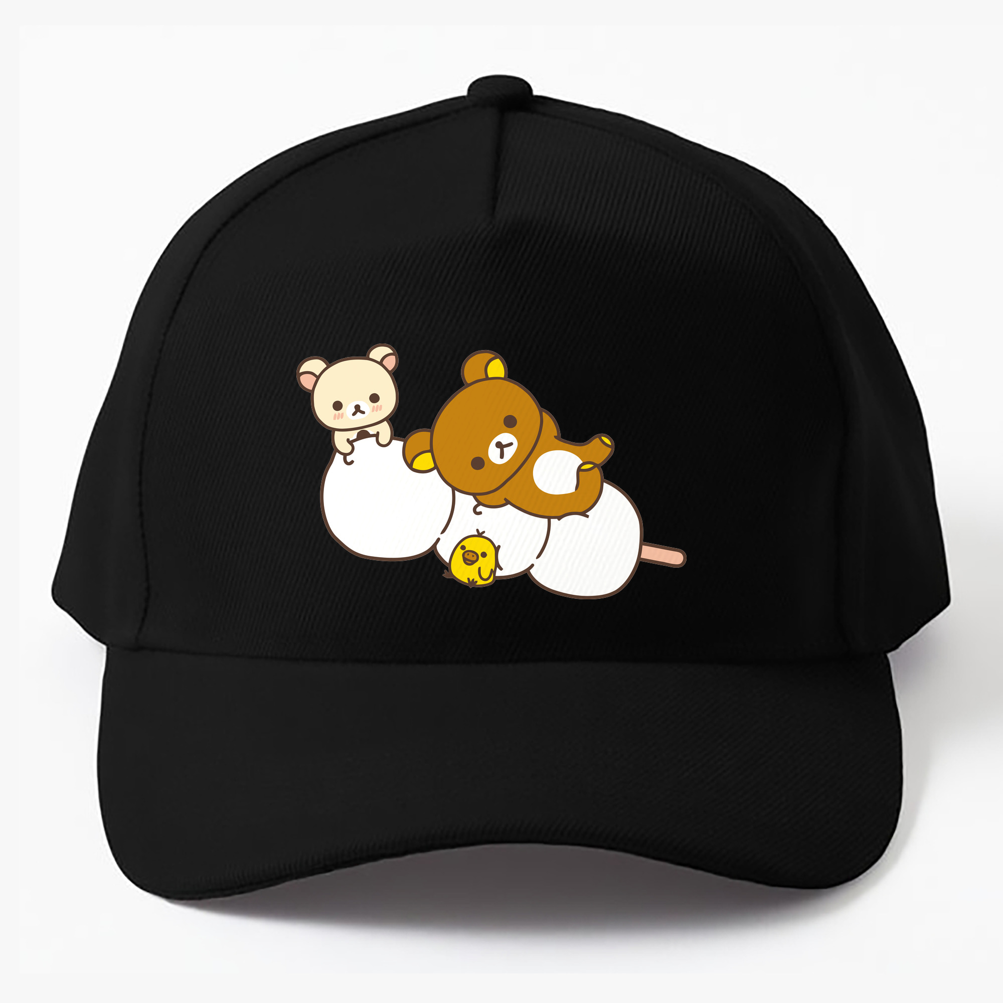 （画像用） リラックマ リラックマ キイロイトリ Rilakkuma Korilakkuma Kiiroitori ベースボールキャップ 綿100％ 男女兼用 帽子 スポーツ