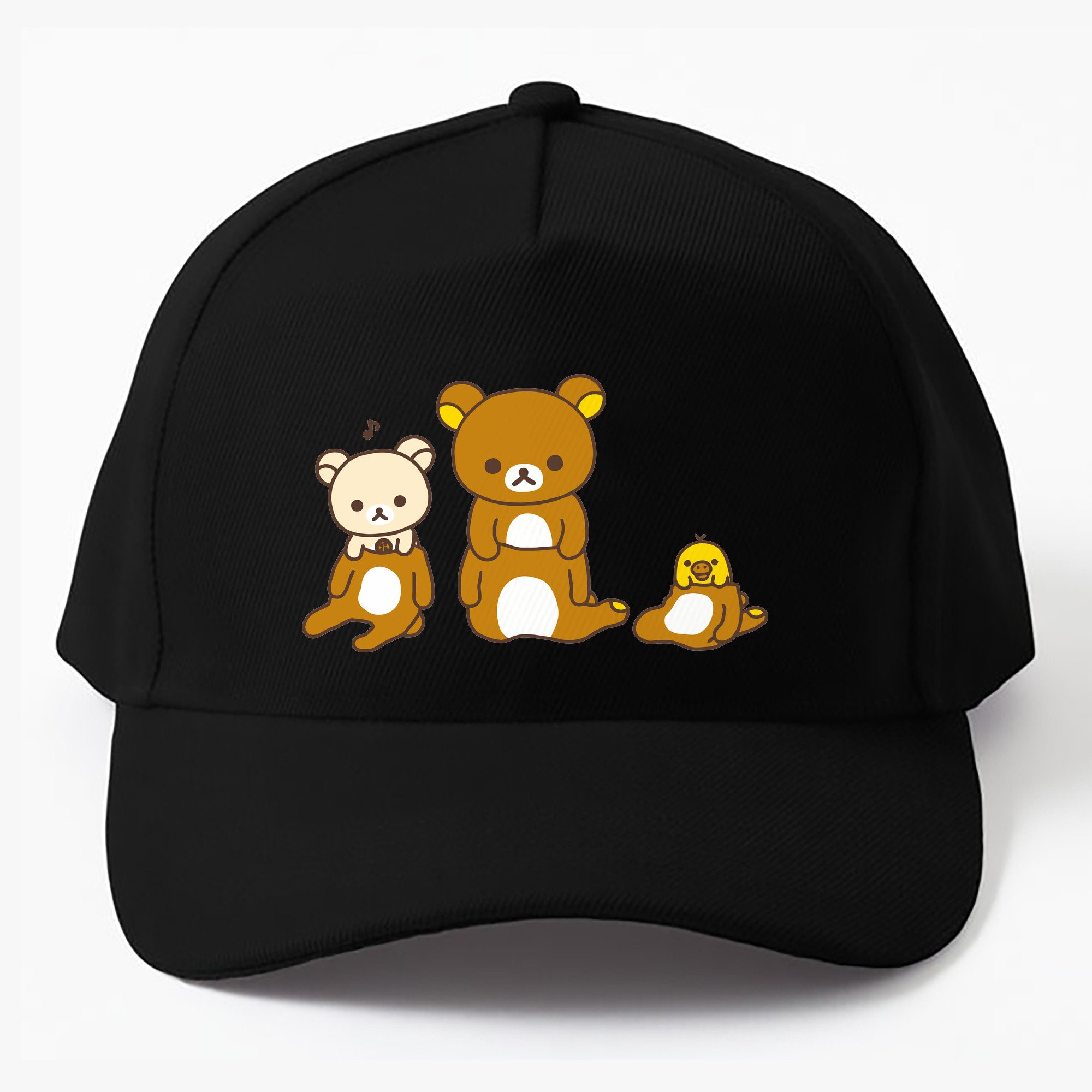 （画像用） リラックマ リラックマ キイロイトリ Rilakkuma Korilakkuma Kiiroitori ベースボールキャップ 綿100％ 男女兼用 帽子 スポーツ