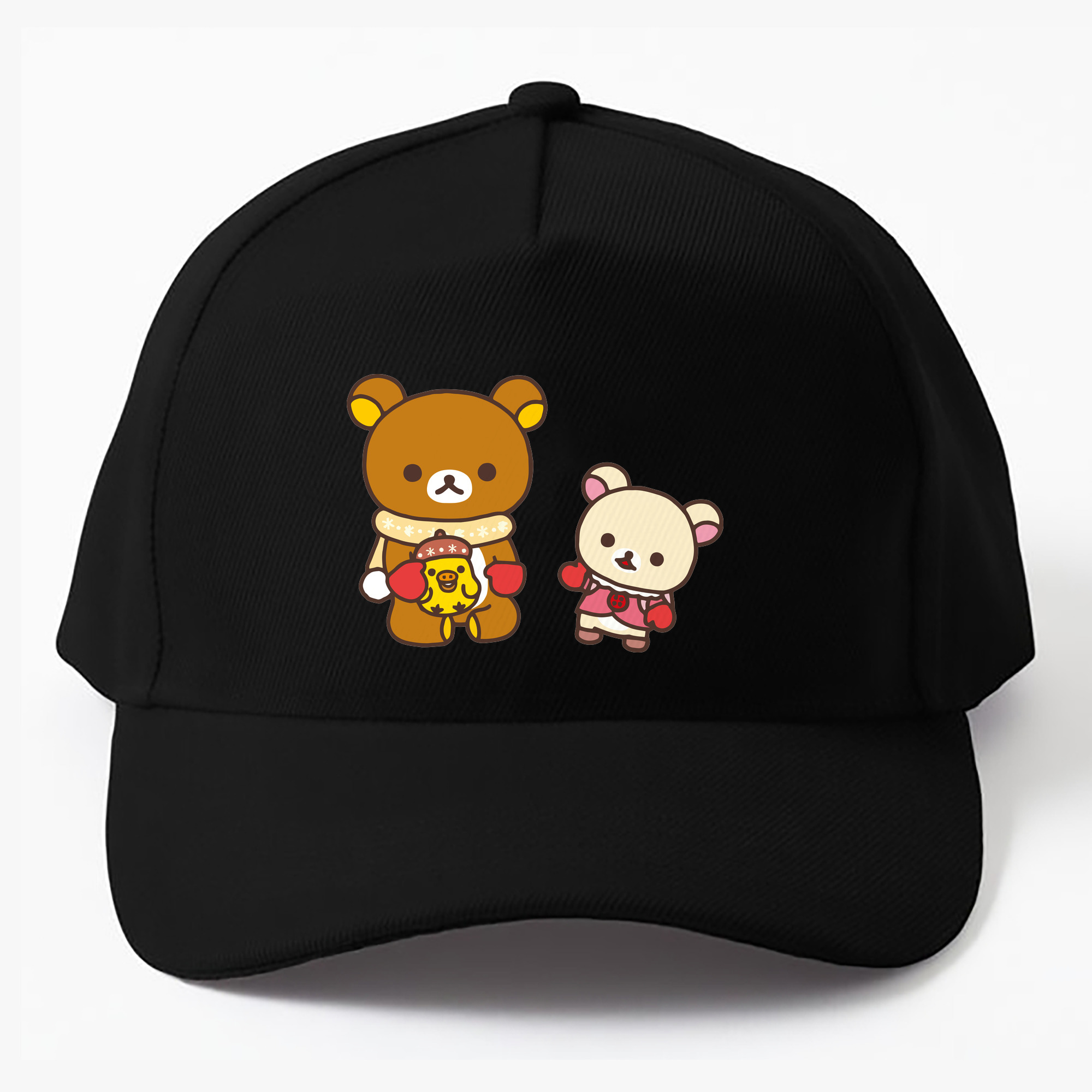 （画像用） リラックマ リラックマ キイロイトリ Rilakkuma Korilakkuma Kiiroitori ベースボールキャップ 綿100％ 男女兼用 帽子 スポーツ