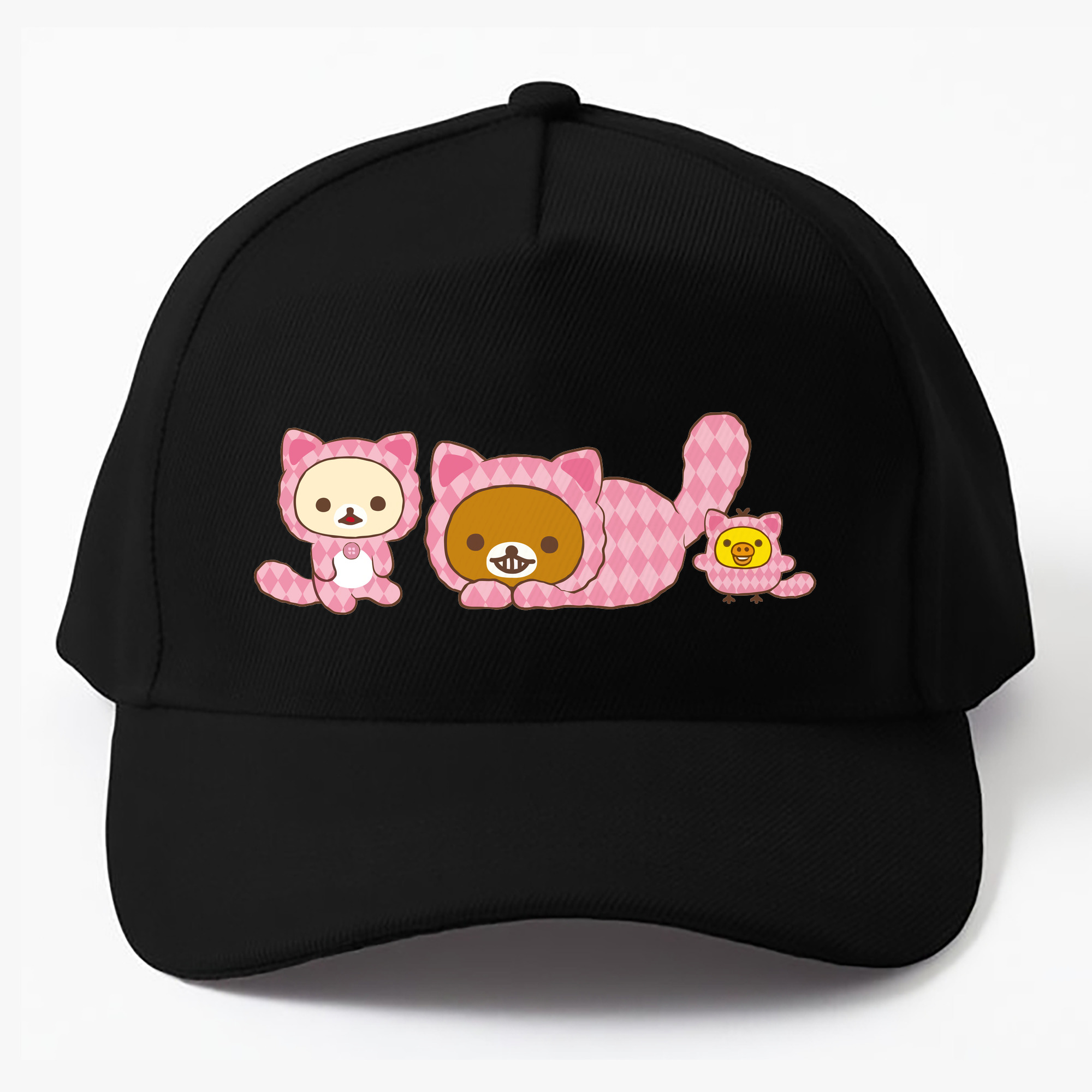 （画像用） リラックマ リラックマ キイロイトリ Rilakkuma Korilakkuma Kiiroitori ベースボールキャップ 綿100％ 男女兼用 帽子 スポーツ