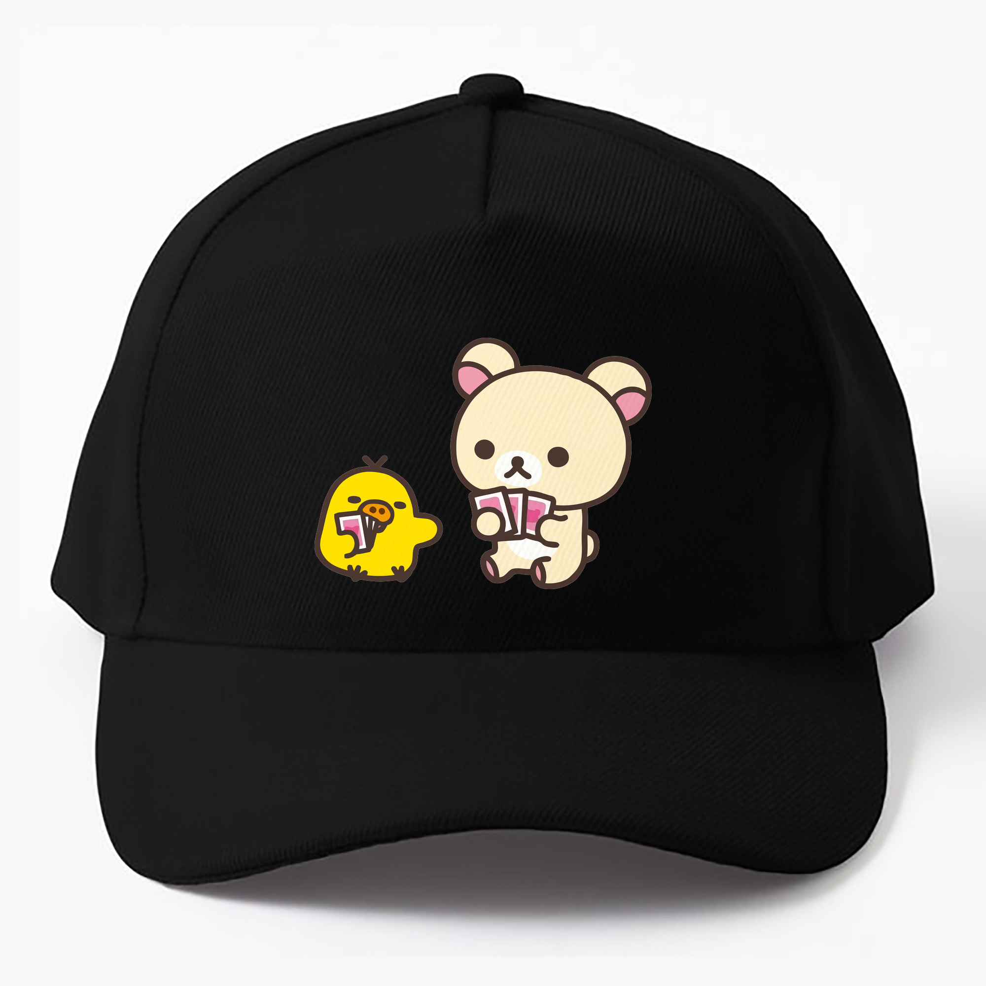 （画像用） リラックマ リラックマ キイロイトリ Rilakkuma Korilakkuma Kiiroitori ベースボールキャップ 綿100％ 男女兼用 帽子 スポーツ