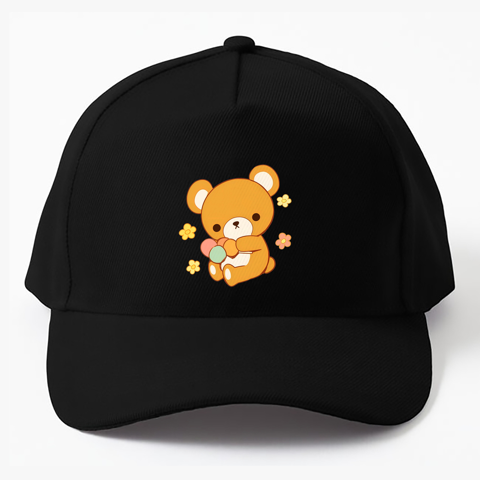 （画像用） リラックマ リラックマ キイロイトリ Rilakkuma Korilakkuma Kiiroitori ベースボールキャップ 綿100％ 男女兼用 帽子 スポーツ