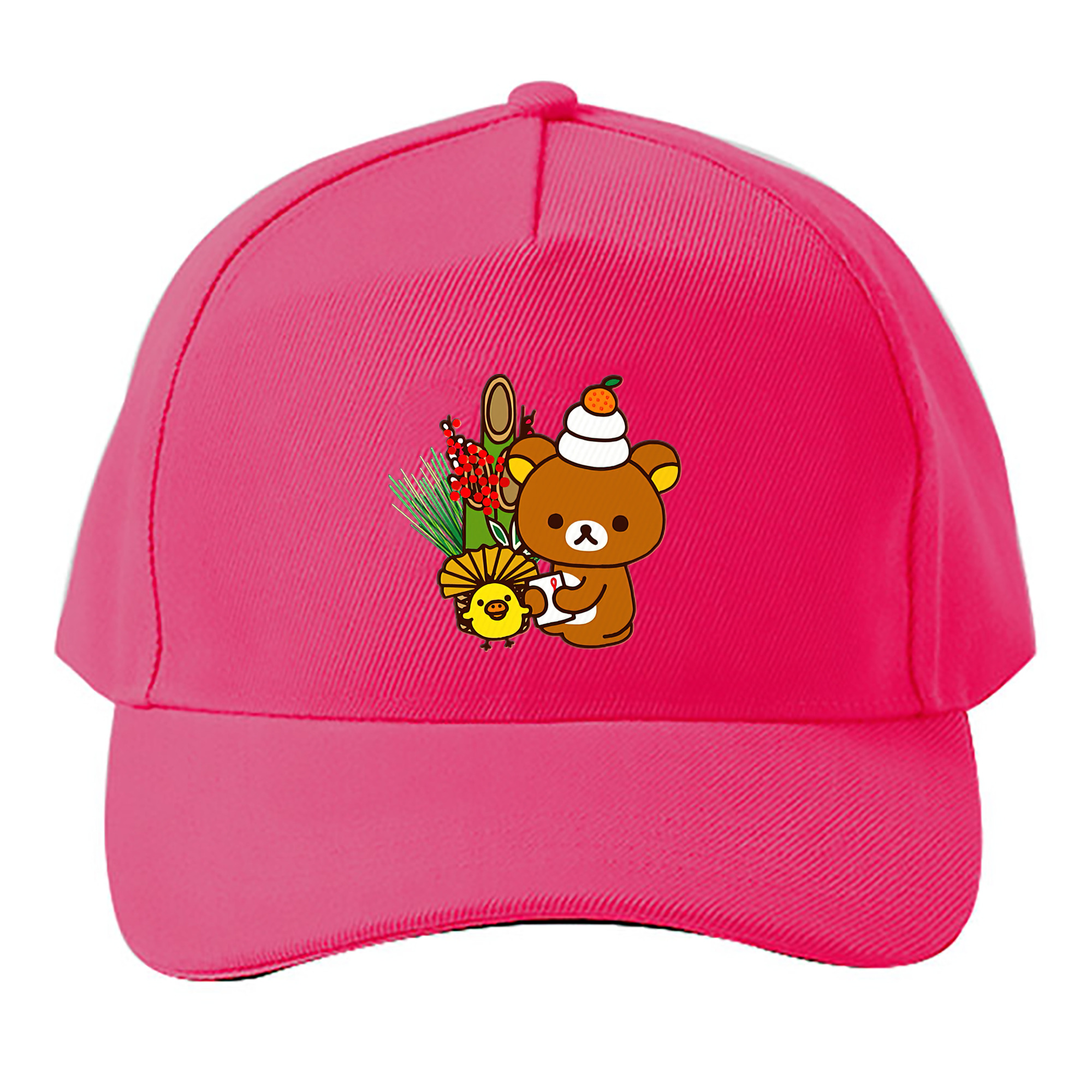 （画像用） リラックマ リラックマ キイロイトリ Rilakkuma Korilakkuma Kiiroitori ベースボールキャップ 綿100％ 男女兼用 帽子 スポーツ