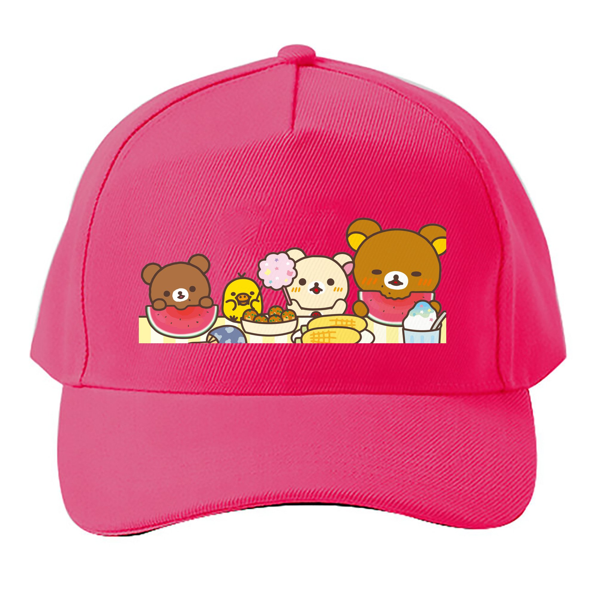 （画像用） リラックマ リラックマ キイロイトリ Rilakkuma Korilakkuma Kiiroitori ベースボールキャップ 綿100％ 男女兼用 帽子 スポーツ