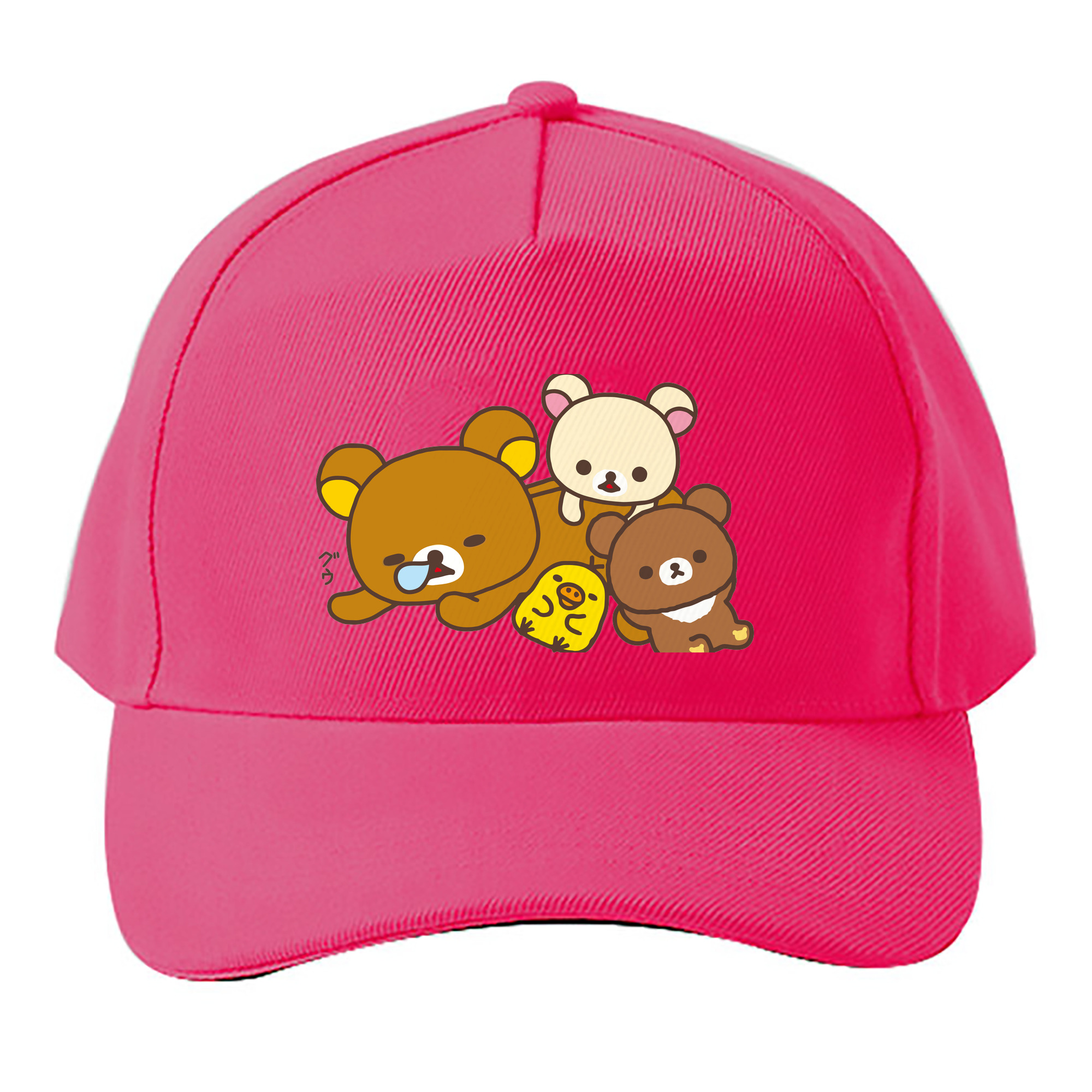 （画像用） リラックマ リラックマ キイロイトリ Rilakkuma Korilakkuma Kiiroitori ベースボールキャップ 綿100％ 男女兼用 帽子 スポーツ