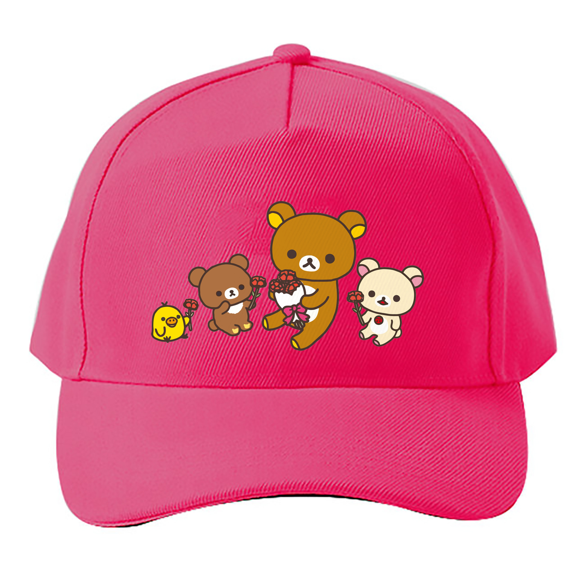 （画像用） リラックマ リラックマ キイロイトリ Rilakkuma Korilakkuma Kiiroitori ベースボールキャップ 綿100％ 男女兼用 帽子 スポーツ