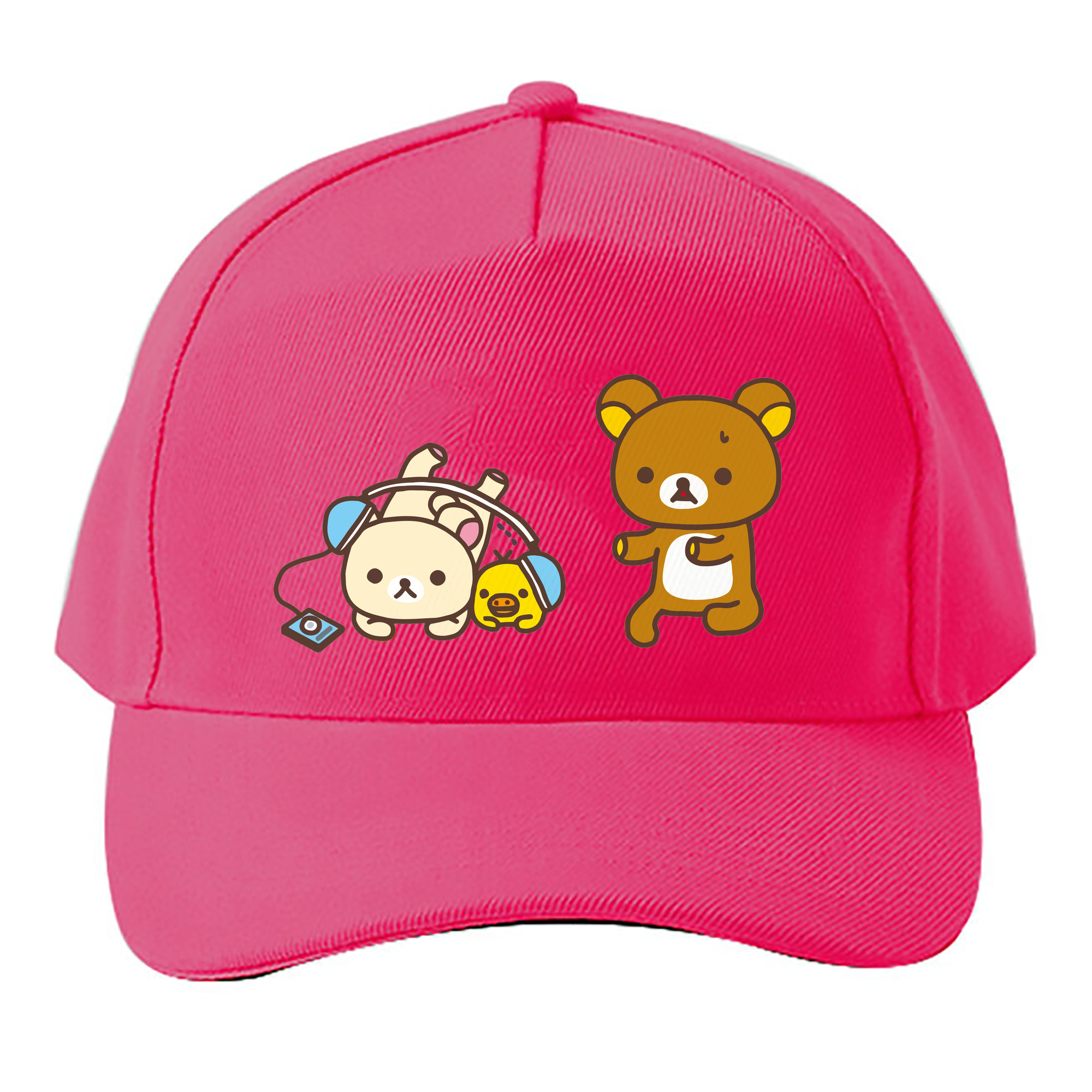 （画像用） リラックマ リラックマ キイロイトリ Rilakkuma Korilakkuma Kiiroitori ベースボールキャップ 綿100％ 男女兼用 帽子 スポーツ