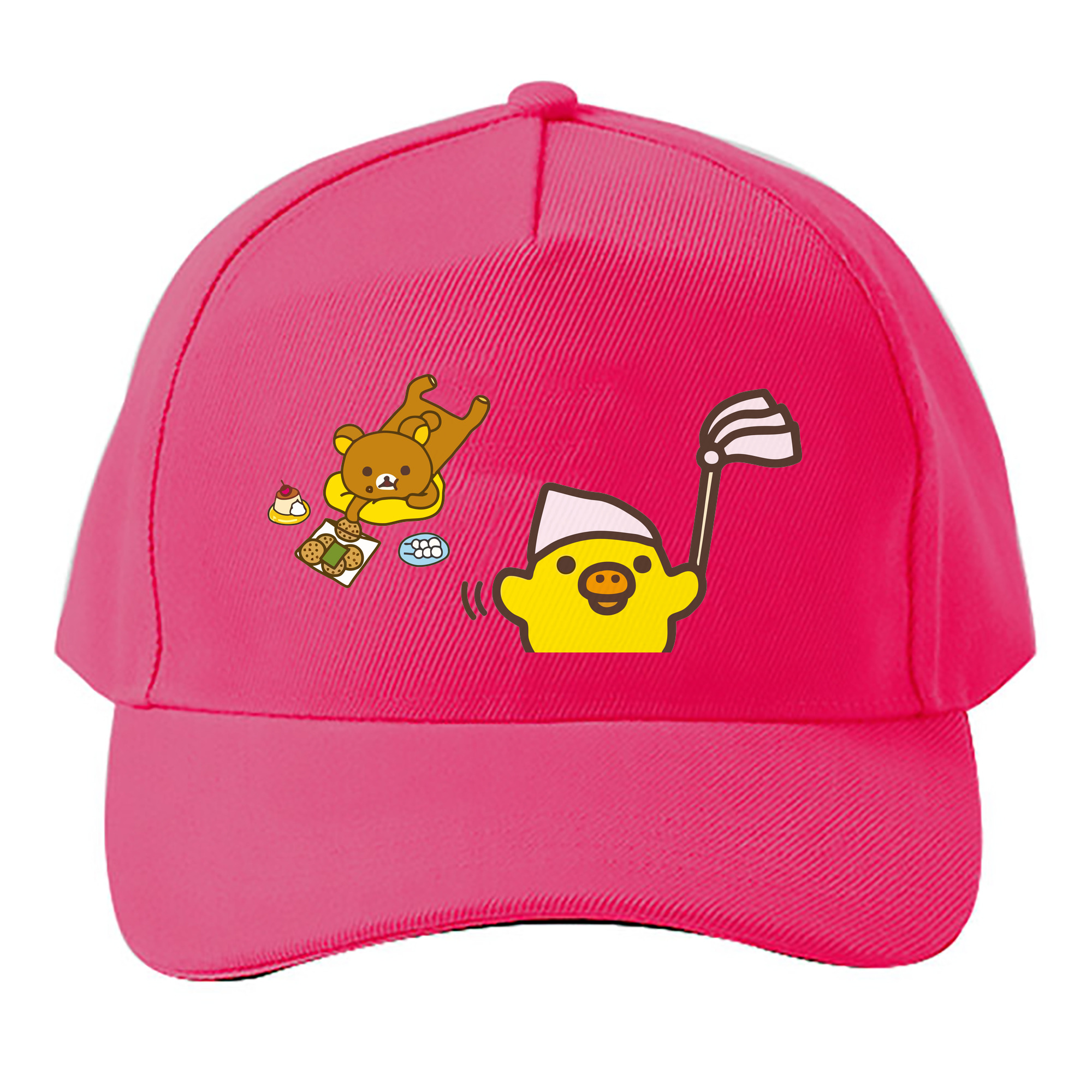 （画像用） リラックマ リラックマ キイロイトリ Rilakkuma Korilakkuma Kiiroitori ベースボールキャップ 綿100％ 男女兼用 帽子 スポーツ