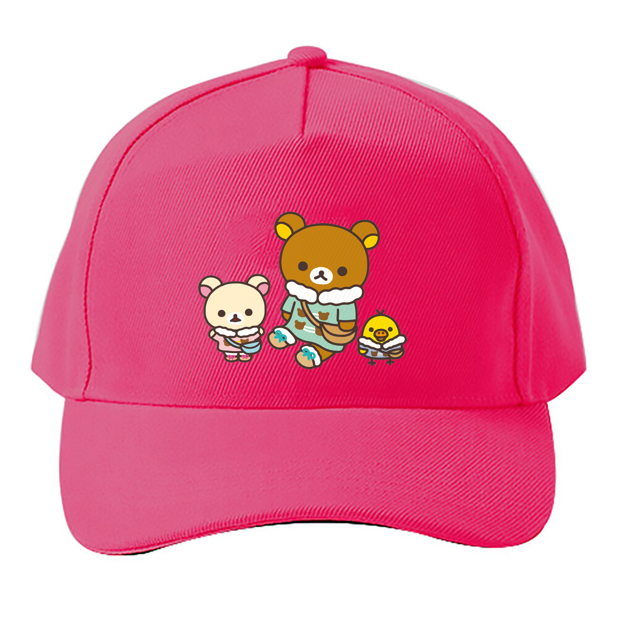 （画像用） リラックマ リラックマ キイロイトリ Rilakkuma Korilakkuma Kiiroitori ベースボールキャップ 綿100％ 男女兼用 帽子 スポーツ