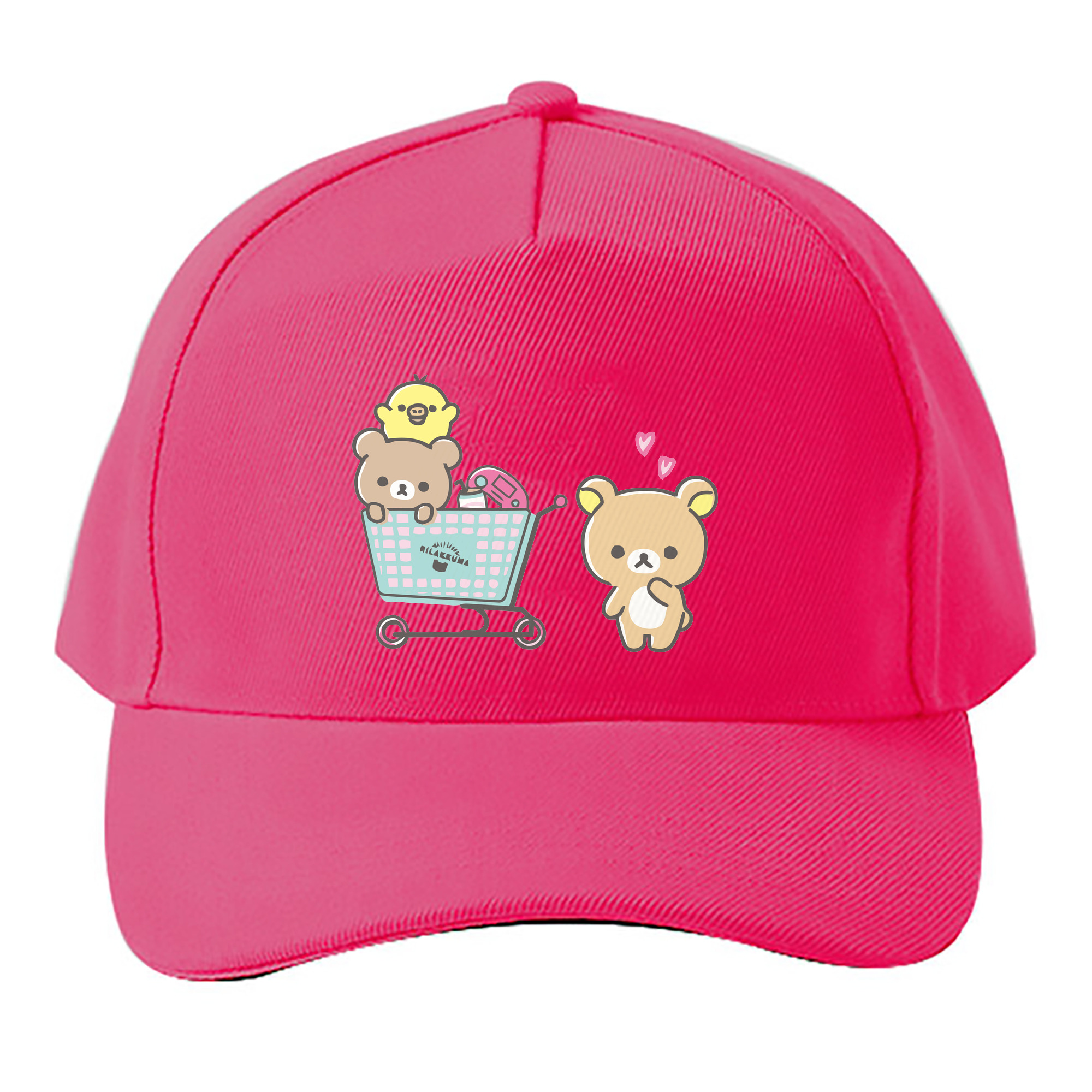 （画像用） リラックマ リラックマ キイロイトリ Rilakkuma Korilakkuma Kiiroitori ベースボールキャップ 綿100％ 男女兼用 帽子 スポーツ