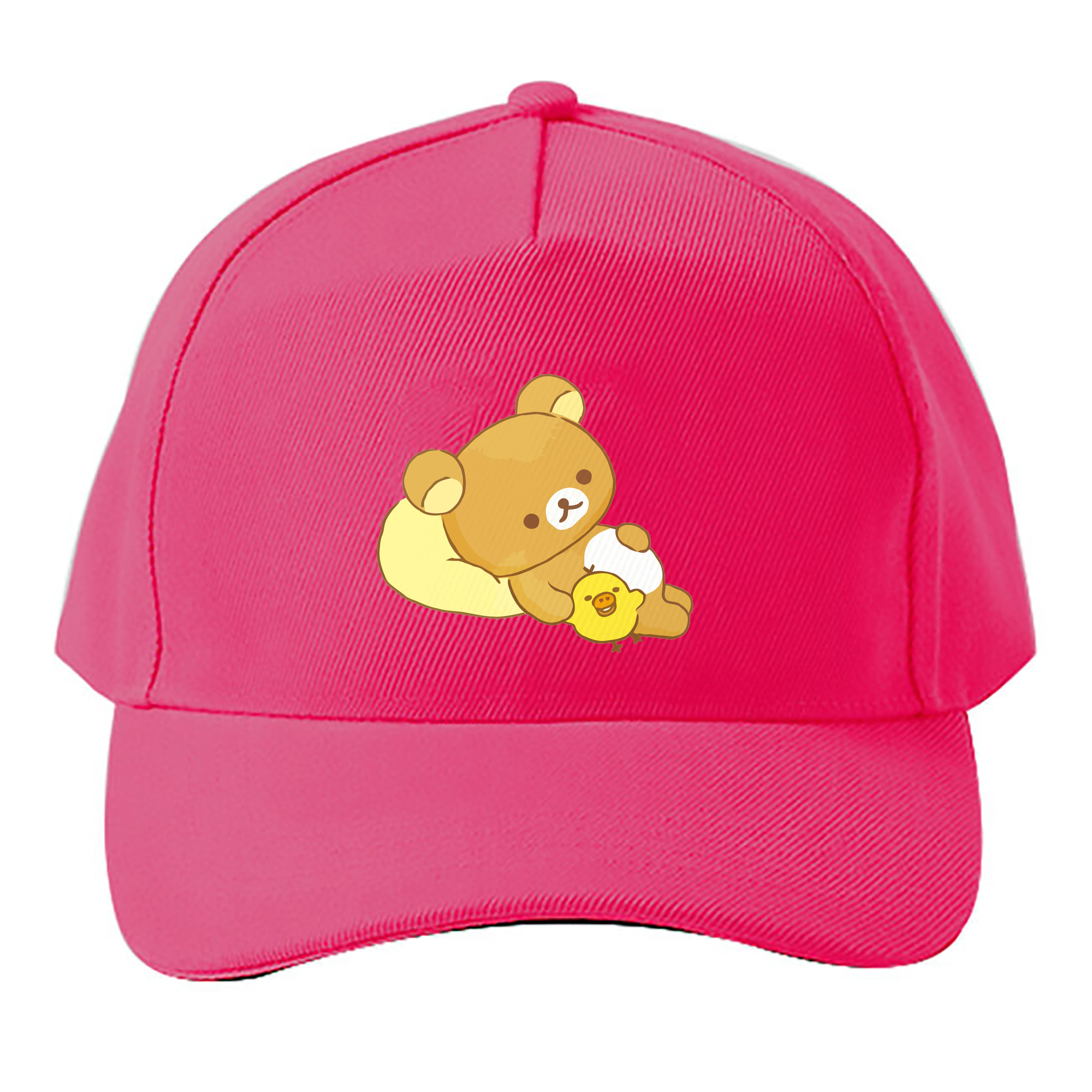 （画像用） リラックマ リラックマ キイロイトリ Rilakkuma Korilakkuma Kiiroitori ベースボールキャップ 綿100％ 男女兼用 帽子 スポーツ