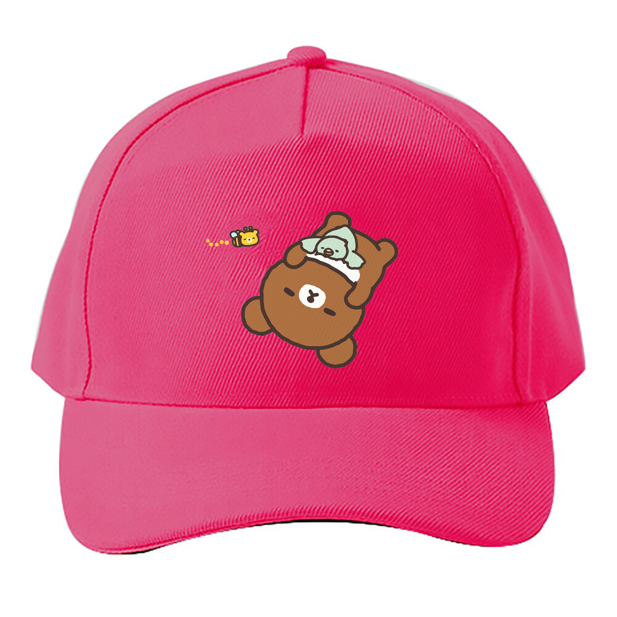 （画像用） リラックマ リラックマ キイロイトリ Rilakkuma Korilakkuma Kiiroitori ベースボールキャップ 綿100％ 男女兼用 帽子 スポーツ
