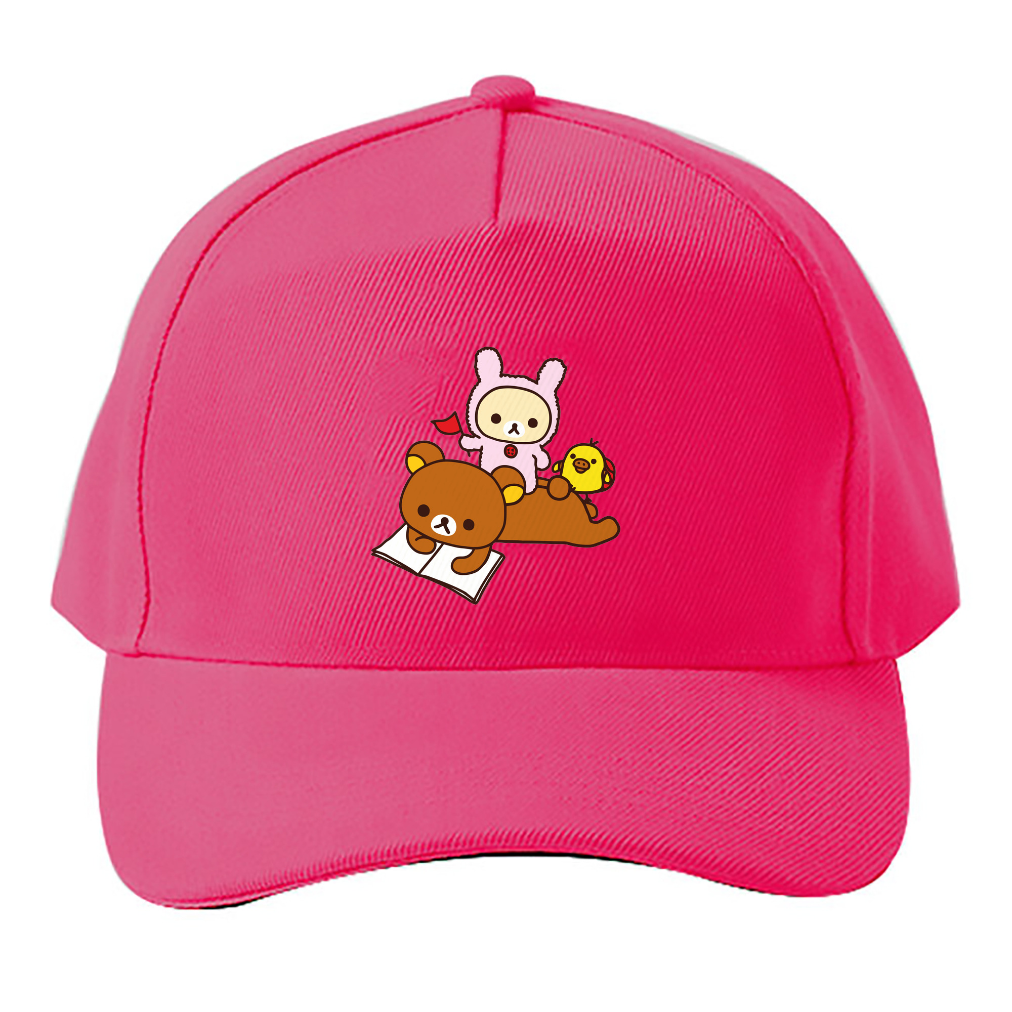 （画像用） リラックマ リラックマ キイロイトリ Rilakkuma Korilakkuma Kiiroitori ベースボールキャップ 綿100％ 男女兼用 帽子 スポーツ