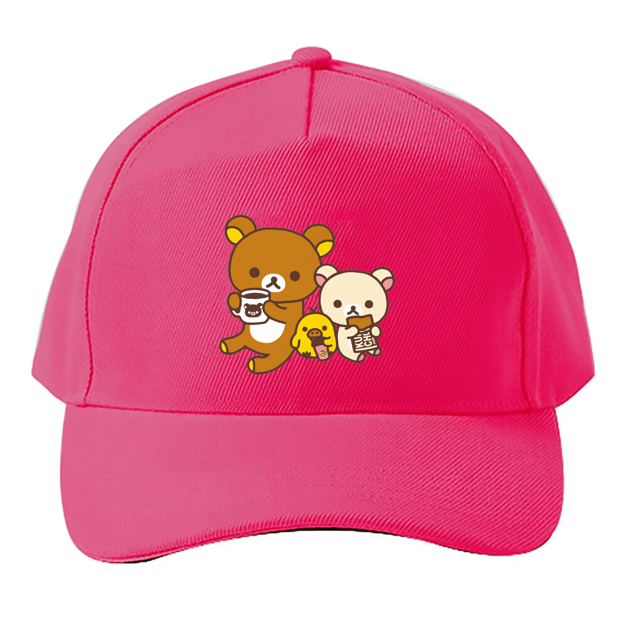 （画像用） リラックマ リラックマ キイロイトリ Rilakkuma Korilakkuma Kiiroitori ベースボールキャップ 綿100％ 男女兼用 帽子 スポーツ