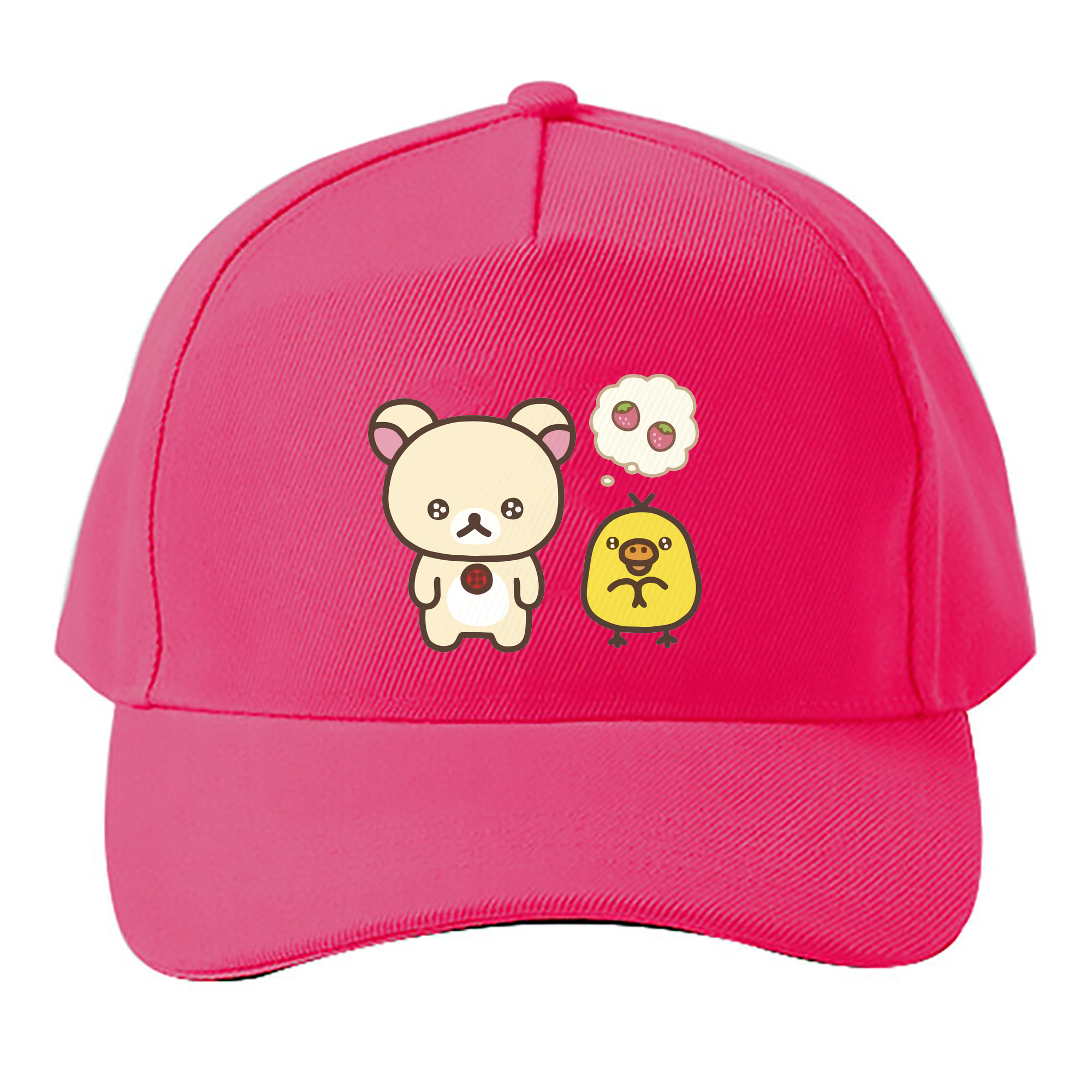 （画像用） リラックマ リラックマ キイロイトリ Rilakkuma Korilakkuma Kiiroitori ベースボールキャップ 綿100％ 男女兼用 帽子 スポーツ