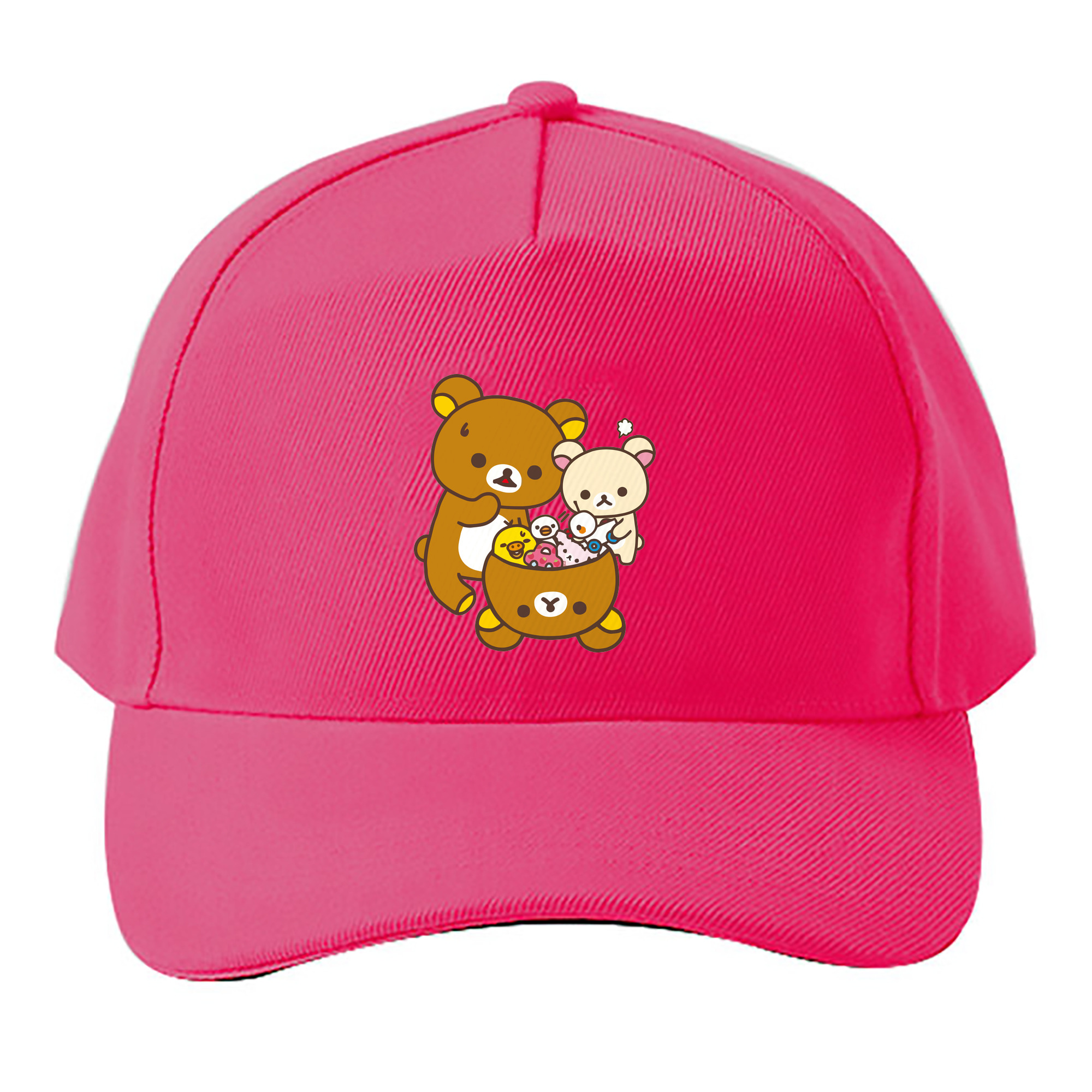 （画像用） リラックマ リラックマ キイロイトリ Rilakkuma Korilakkuma Kiiroitori ベースボールキャップ 綿100％ 男女兼用 帽子 スポーツ