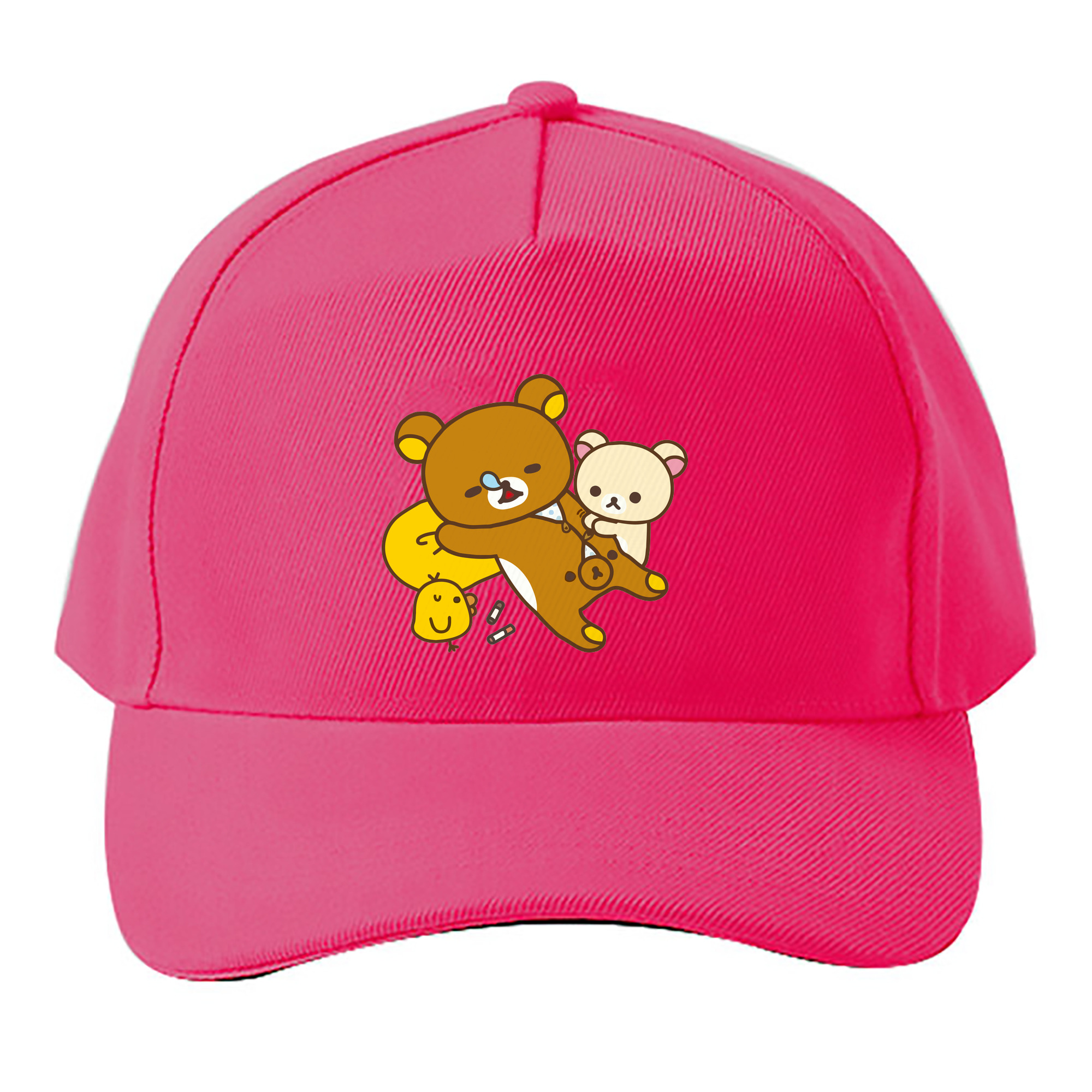 （画像用） リラックマ リラックマ キイロイトリ Rilakkuma Korilakkuma Kiiroitori ベースボールキャップ 綿100％ 男女兼用 帽子 スポーツ
