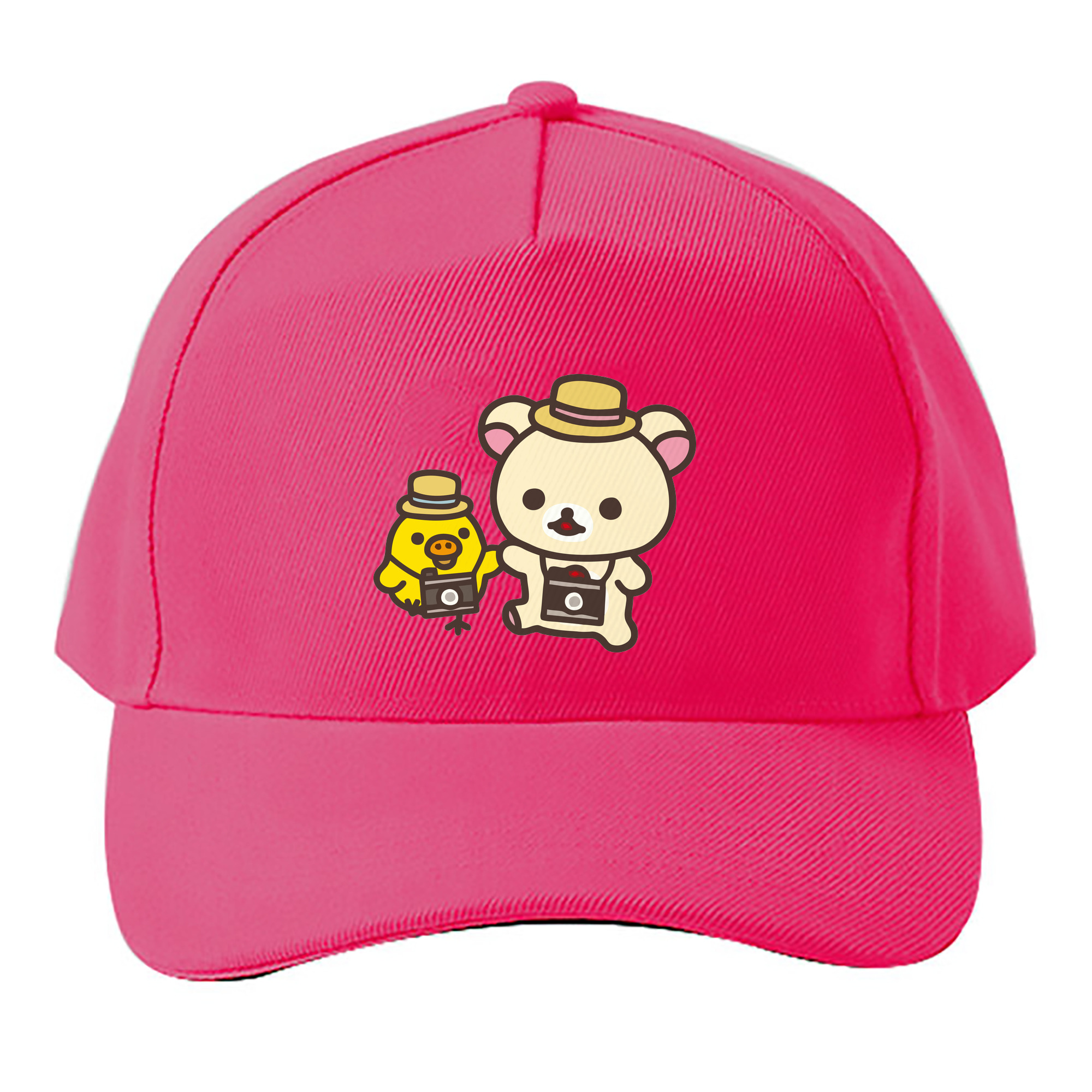 （画像用） リラックマ リラックマ キイロイトリ Rilakkuma Korilakkuma Kiiroitori ベースボールキャップ 綿100％ 男女兼用 帽子 スポーツ