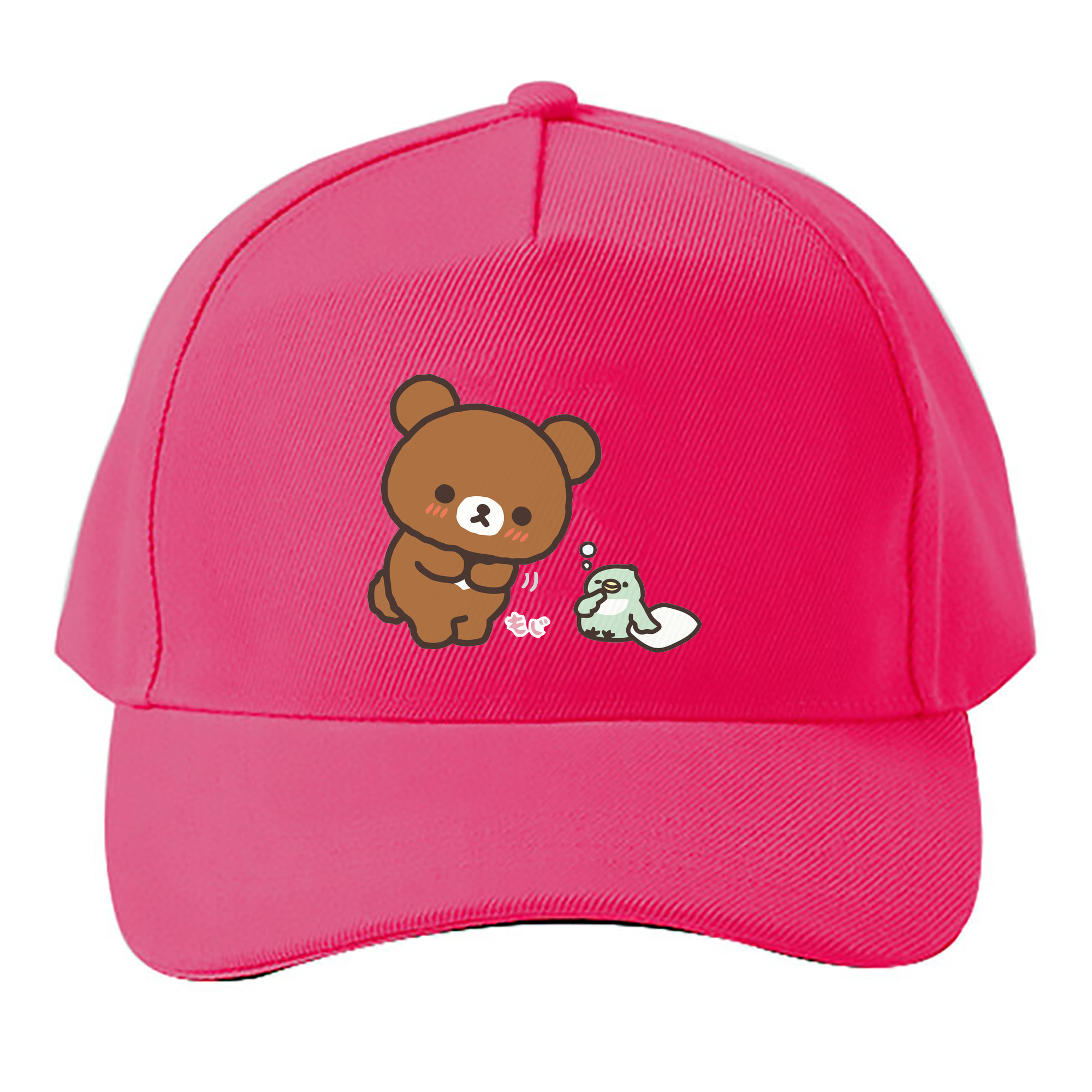 （画像用） リラックマ リラックマ キイロイトリ Rilakkuma Korilakkuma Kiiroitori ベースボールキャップ 綿100％ 男女兼用 帽子 スポーツ