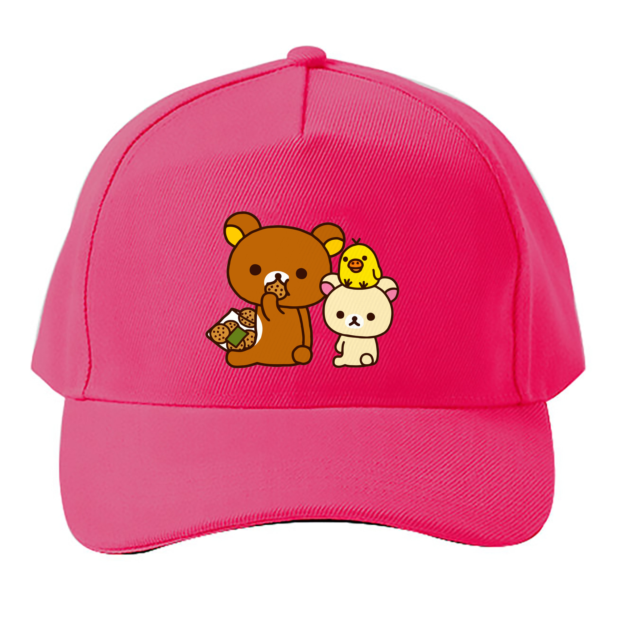 （画像用） リラックマ リラックマ キイロイトリ Rilakkuma Korilakkuma Kiiroitori ベースボールキャップ 綿100％ 男女兼用 帽子 スポーツ