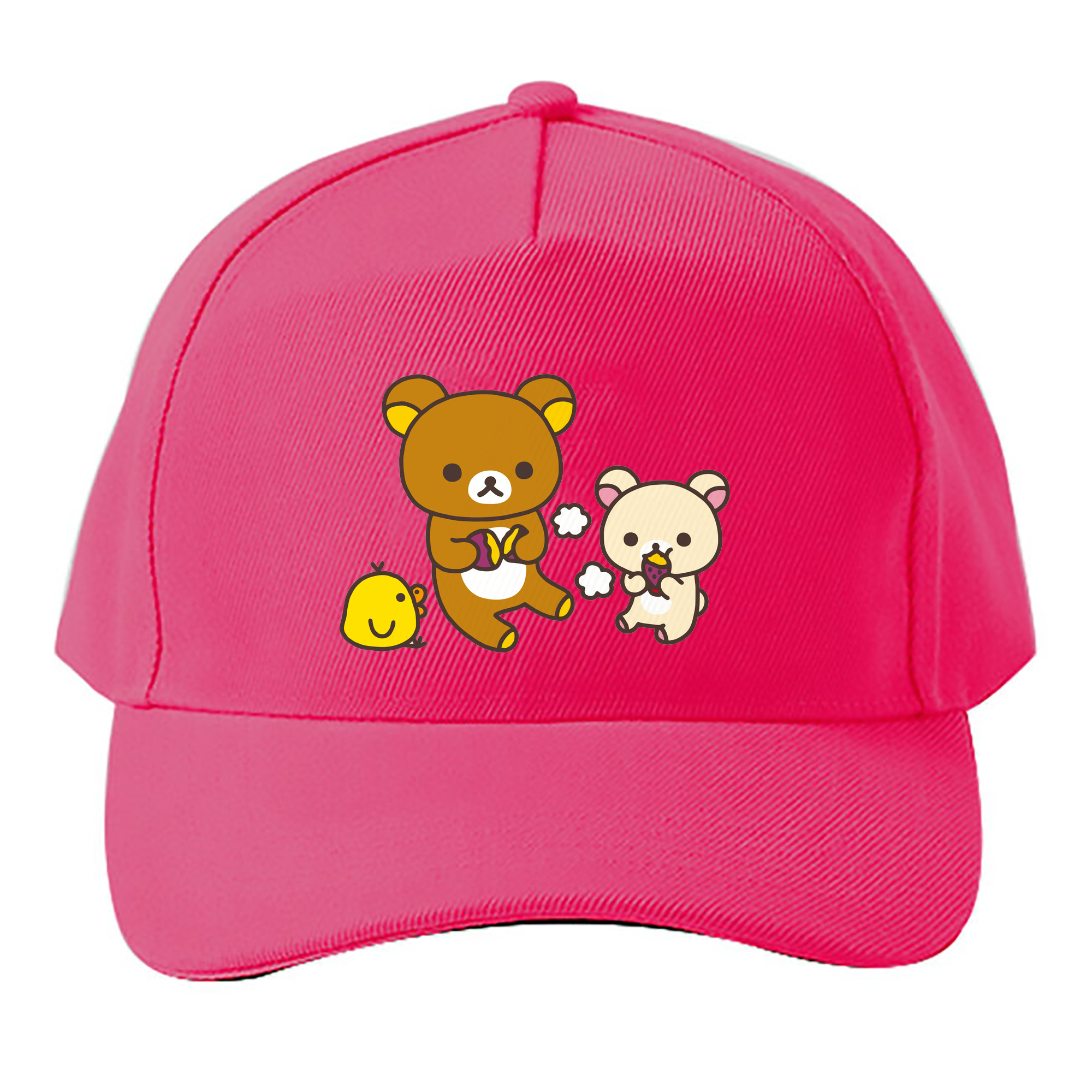 （画像用） リラックマ リラックマ キイロイトリ Rilakkuma Korilakkuma Kiiroitori ベースボールキャップ 綿100％ 男女兼用 帽子 スポーツ