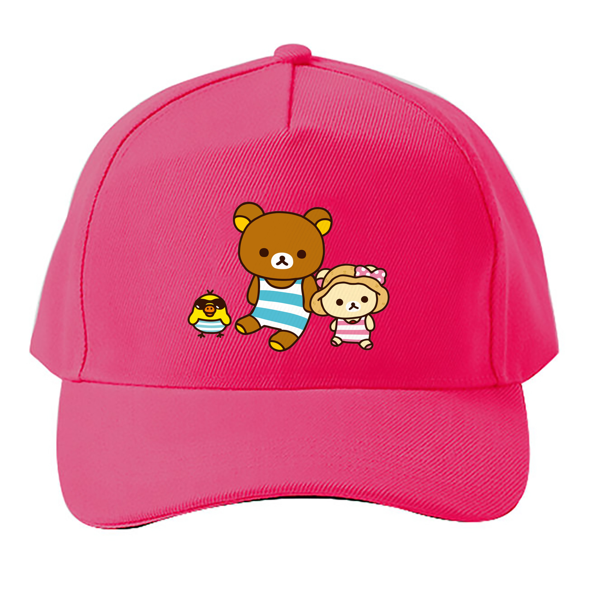 （画像用） リラックマ リラックマ キイロイトリ Rilakkuma Korilakkuma Kiiroitori ベースボールキャップ 綿100％ 男女兼用 帽子 スポーツ