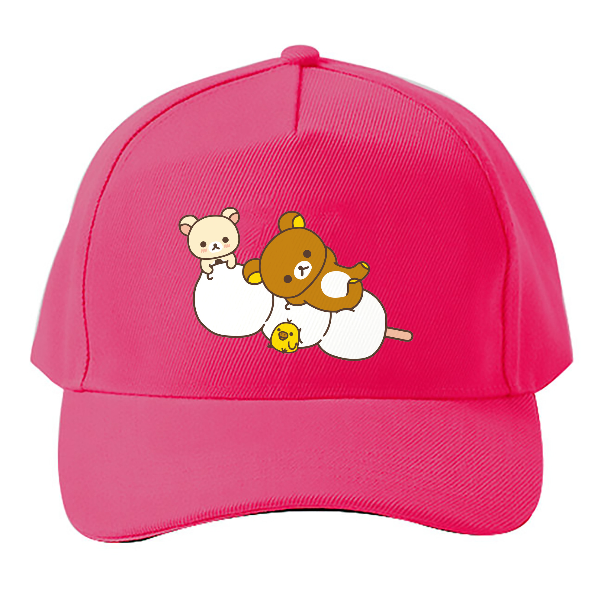 （画像用） リラックマ リラックマ キイロイトリ Rilakkuma Korilakkuma Kiiroitori ベースボールキャップ 綿100％ 男女兼用 帽子 スポーツ