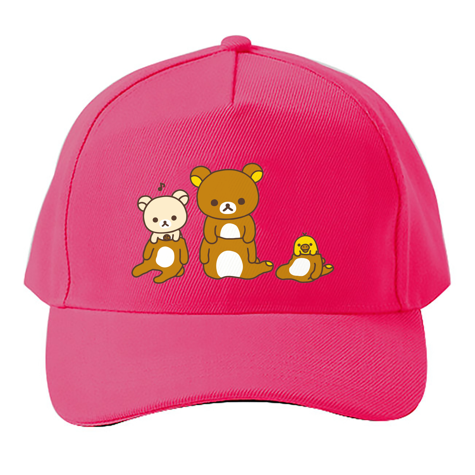 （画像用） リラックマ リラックマ キイロイトリ Rilakkuma Korilakkuma Kiiroitori ベースボールキャップ 綿100％ 男女兼用 帽子 スポーツ