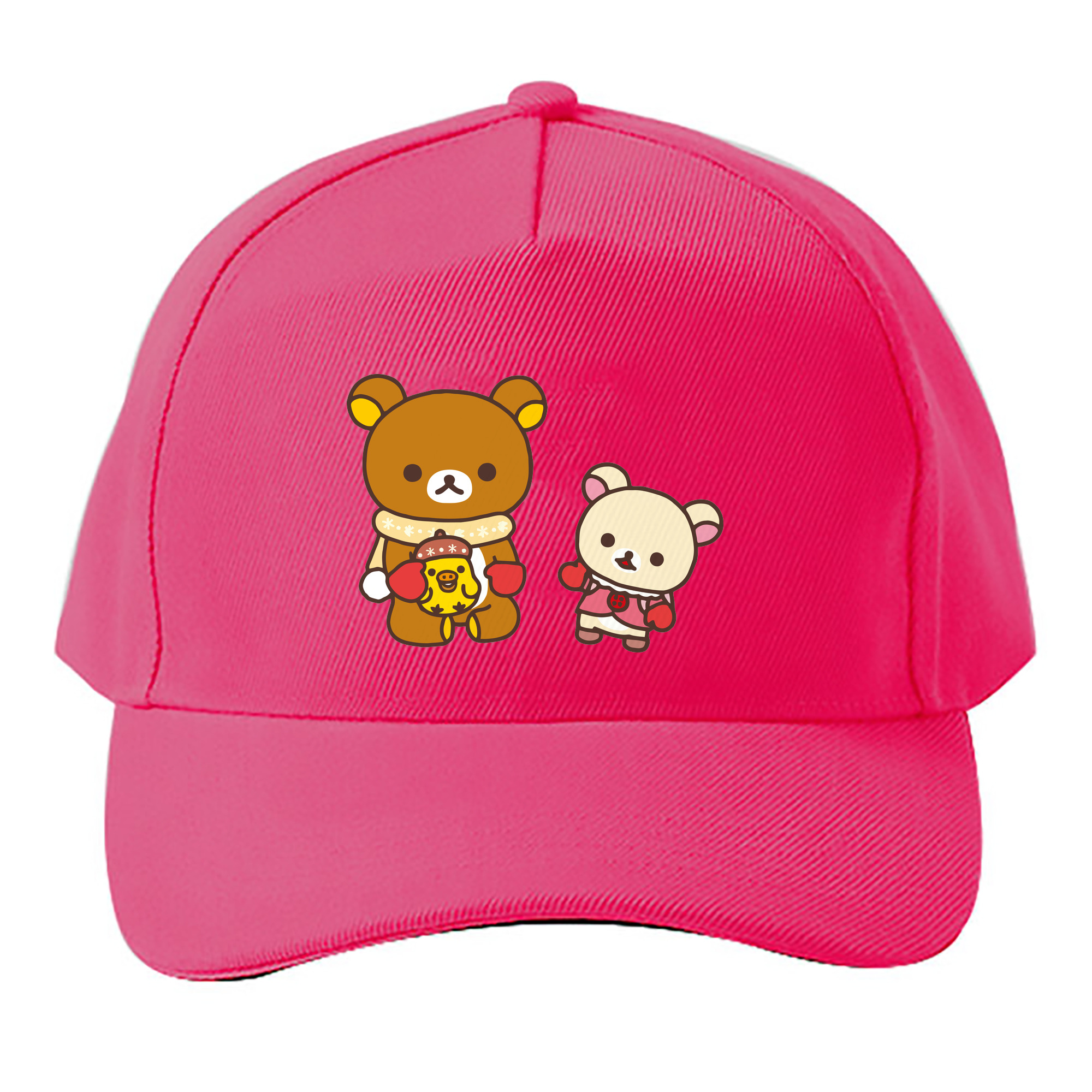 （画像用） リラックマ リラックマ キイロイトリ Rilakkuma Korilakkuma Kiiroitori ベースボールキャップ 綿100％ 男女兼用 帽子 スポーツ